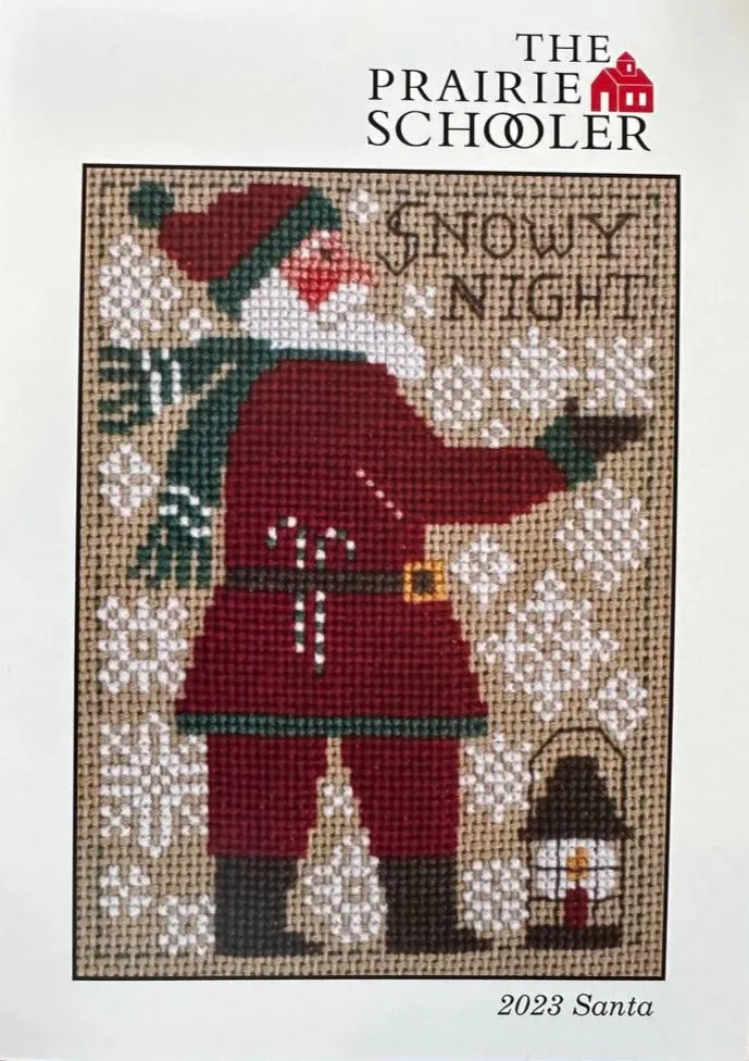 2023 Santa - Snowy Night - The Prairie Schooler - Cross Stitch Pattern