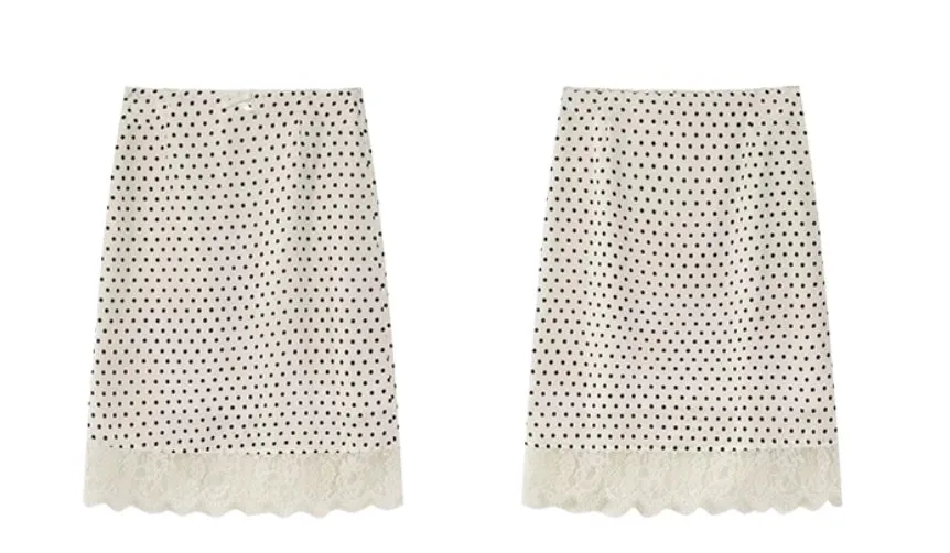 【24s Sep.】Designer Polka Dot Lace Skirt