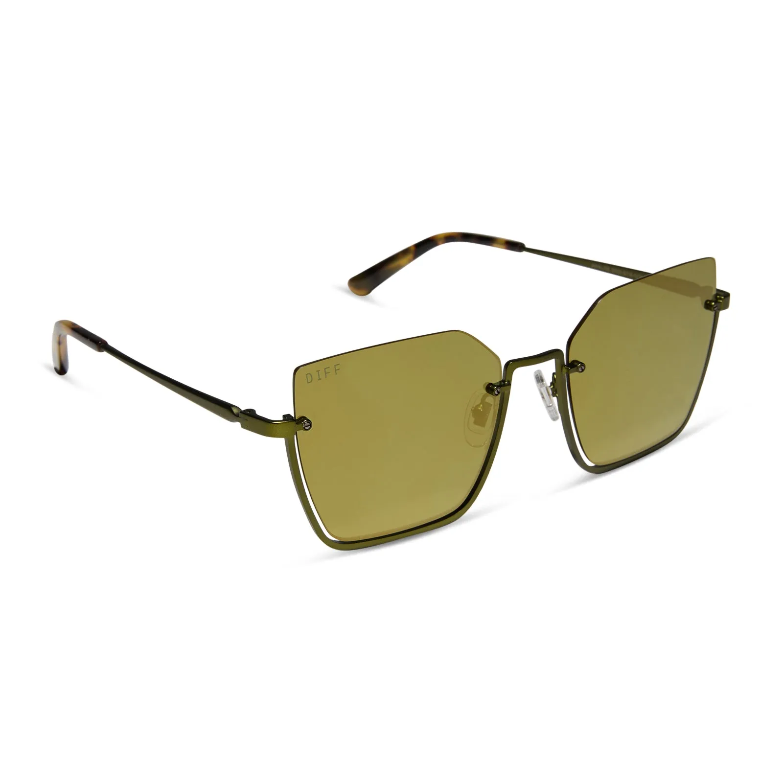 ANALISE - MOSS METAL W BROWN KOMBU TEMPLE TIPS   MOSS MIRROR SUNGLASSES