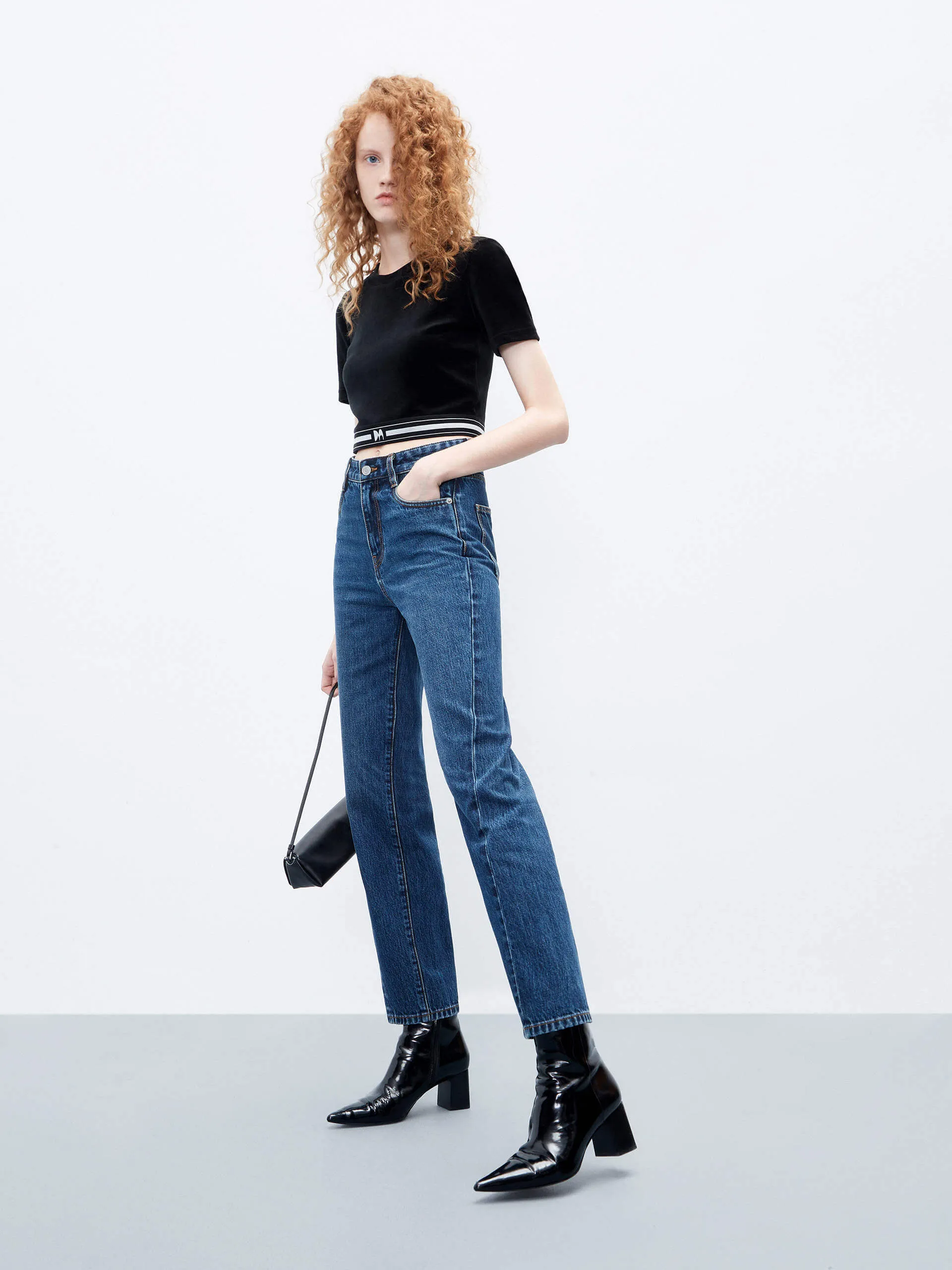 Ankle Length Straight Jeans