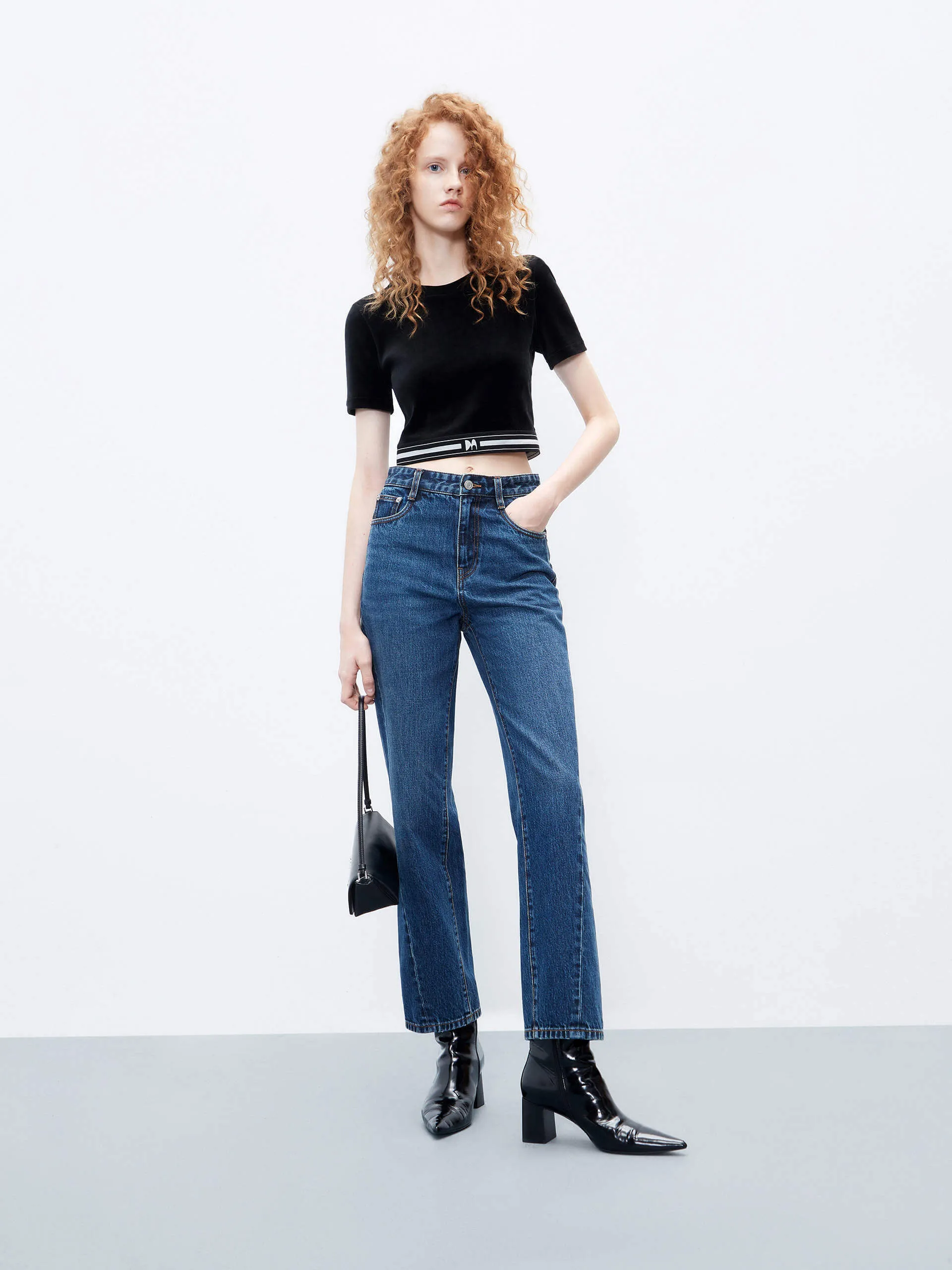 Ankle Length Straight Jeans