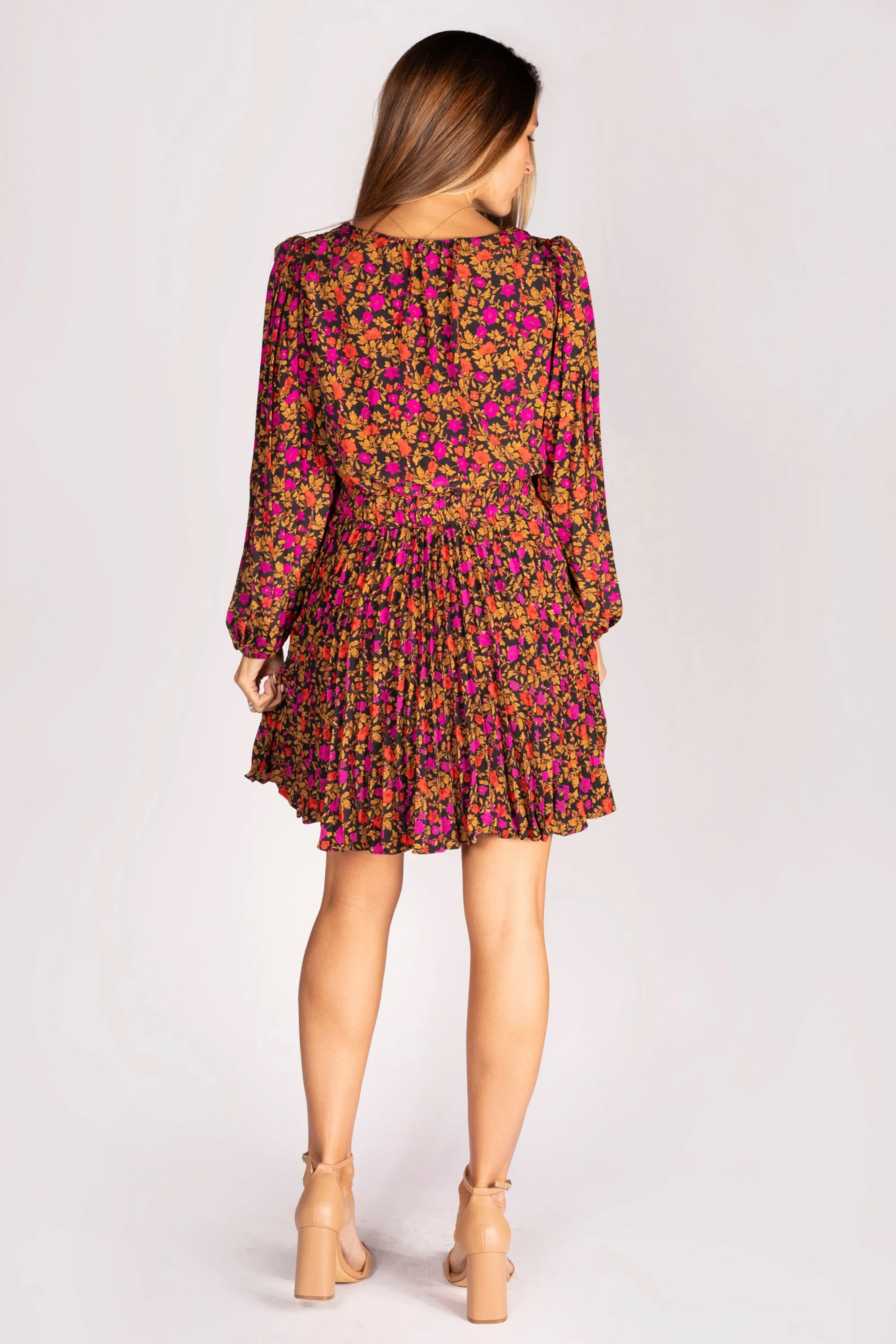 Autumn Floral Ruffle Dress - FINAL SALE