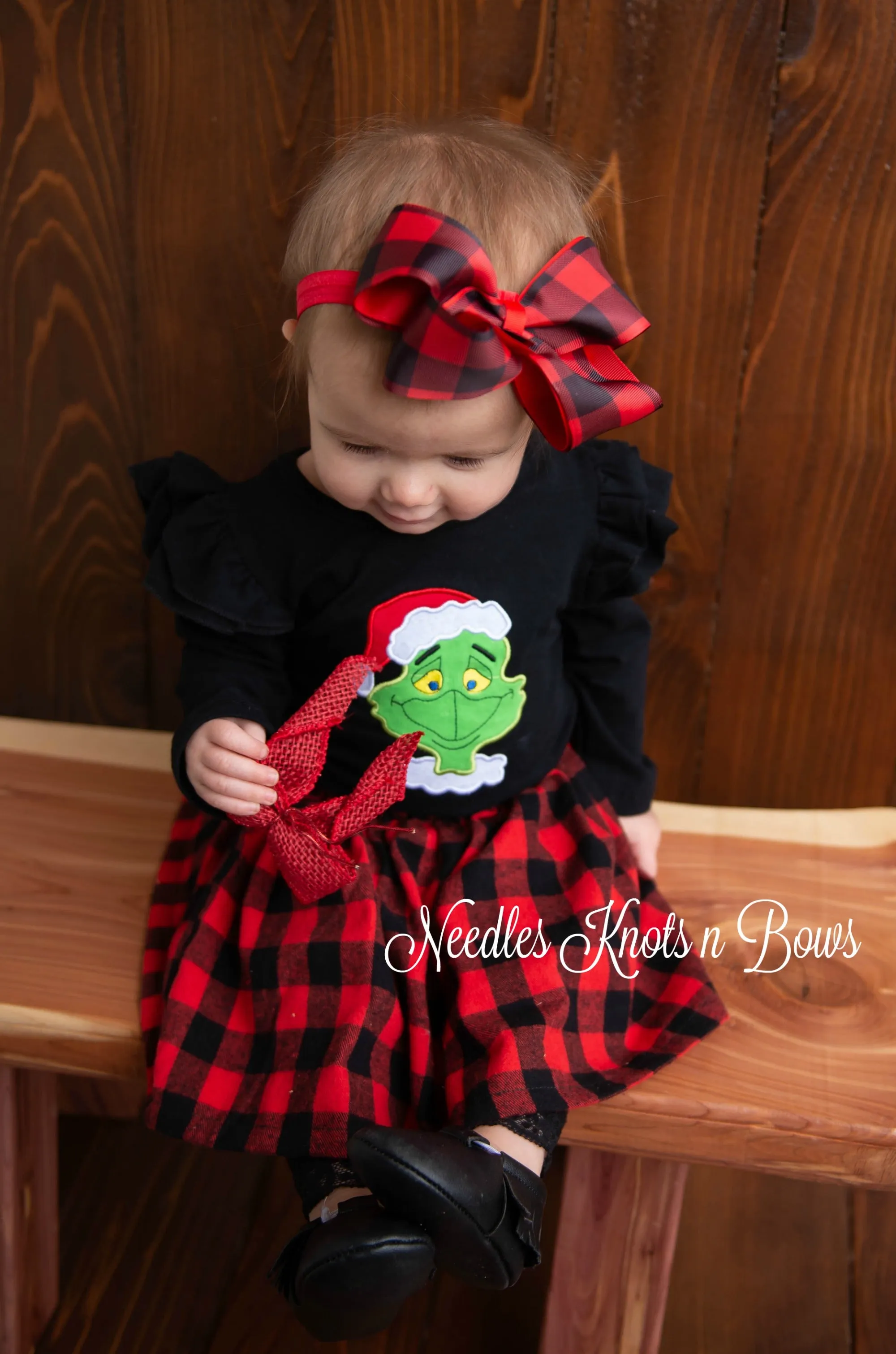 Baby Girls & Toddler Christmas Grinch Outfit, NB - sz 6