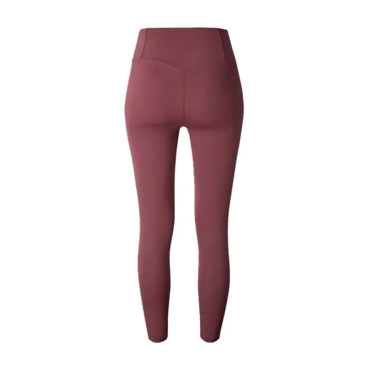 Barrel Fit Womens Plain Leggings-CHILI