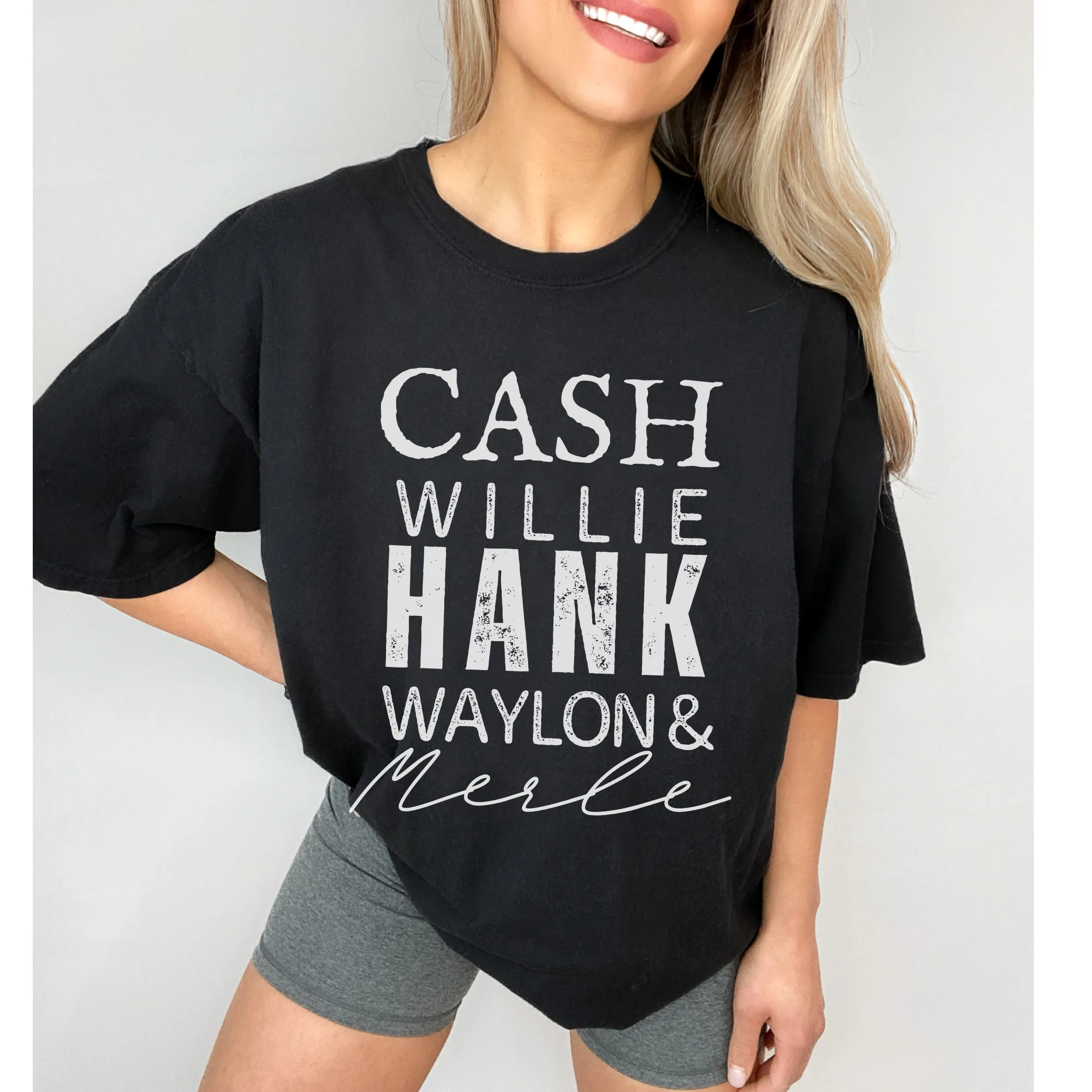 Cash, Willie, Hank, Waylon and Merle Comfort Colors® T-Shirt Classic Country Tee, Mother's Day Gift, Gift for Mom, Country Music Festival T-Shirt