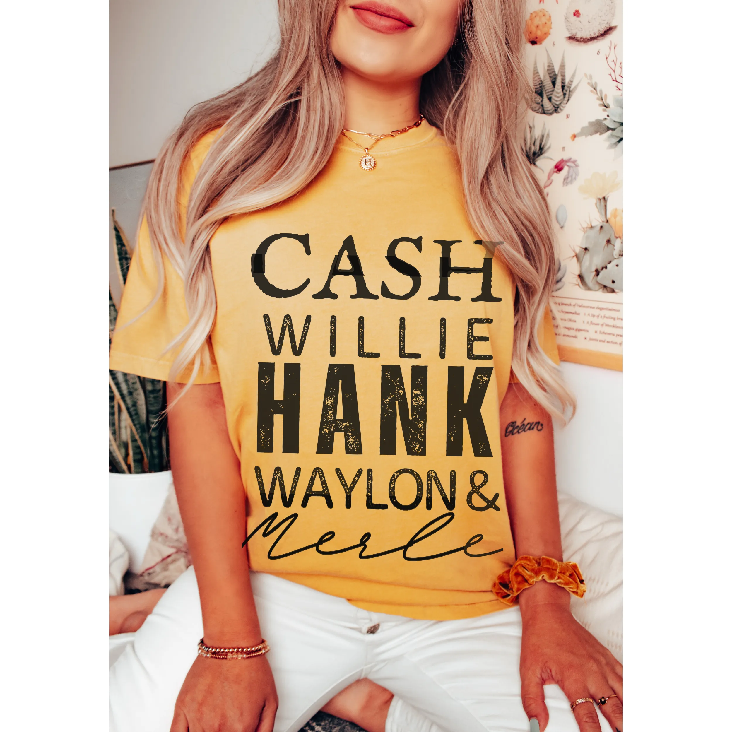 Cash, Willie, Hank, Waylon and Merle Comfort Colors® T-Shirt Classic Country Tee, Mother's Day Gift, Gift for Mom, Country Music Festival T-Shirt