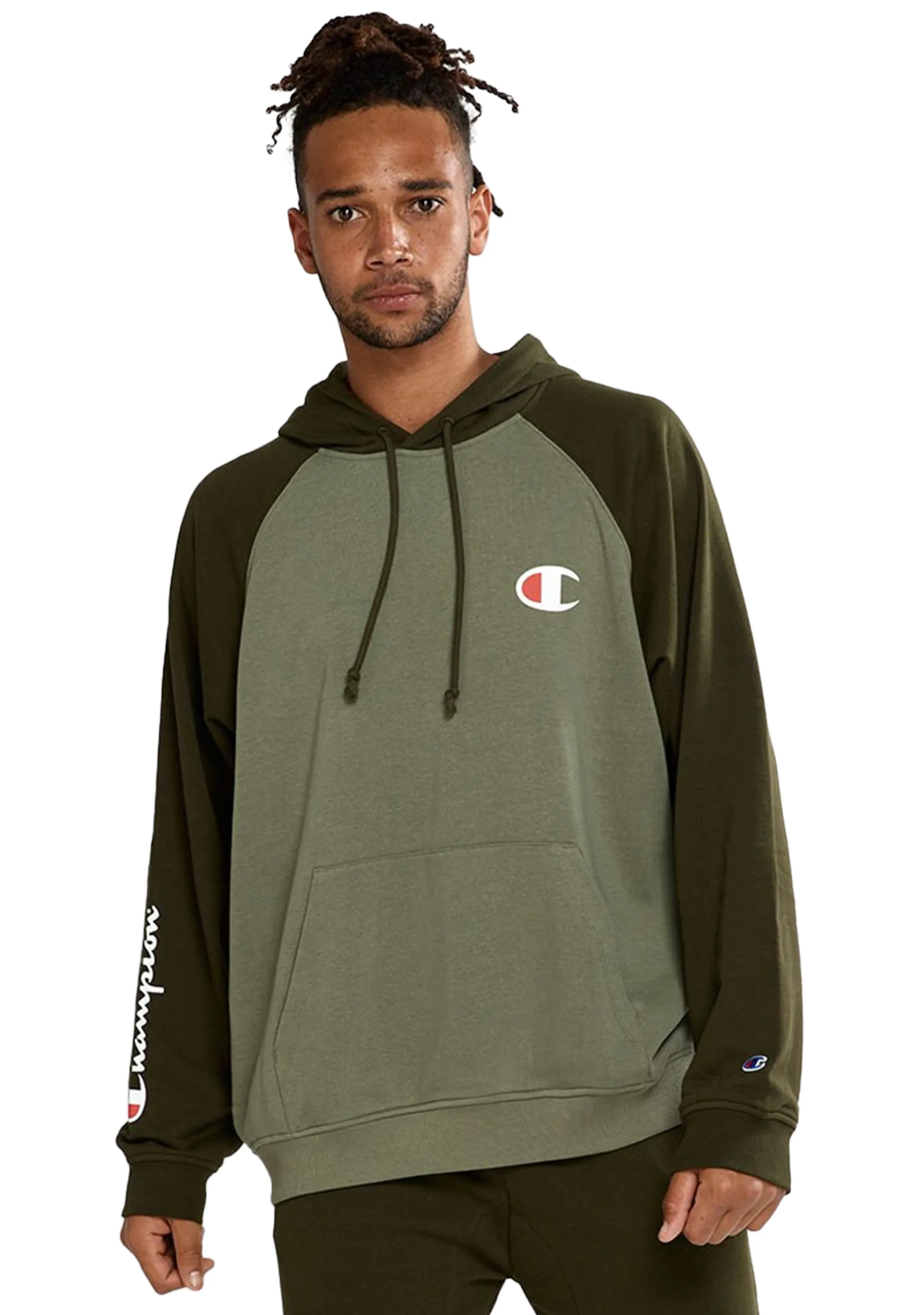 CHAMPION LIGHTWEIGHT COLOUR BLOCK HOODIE