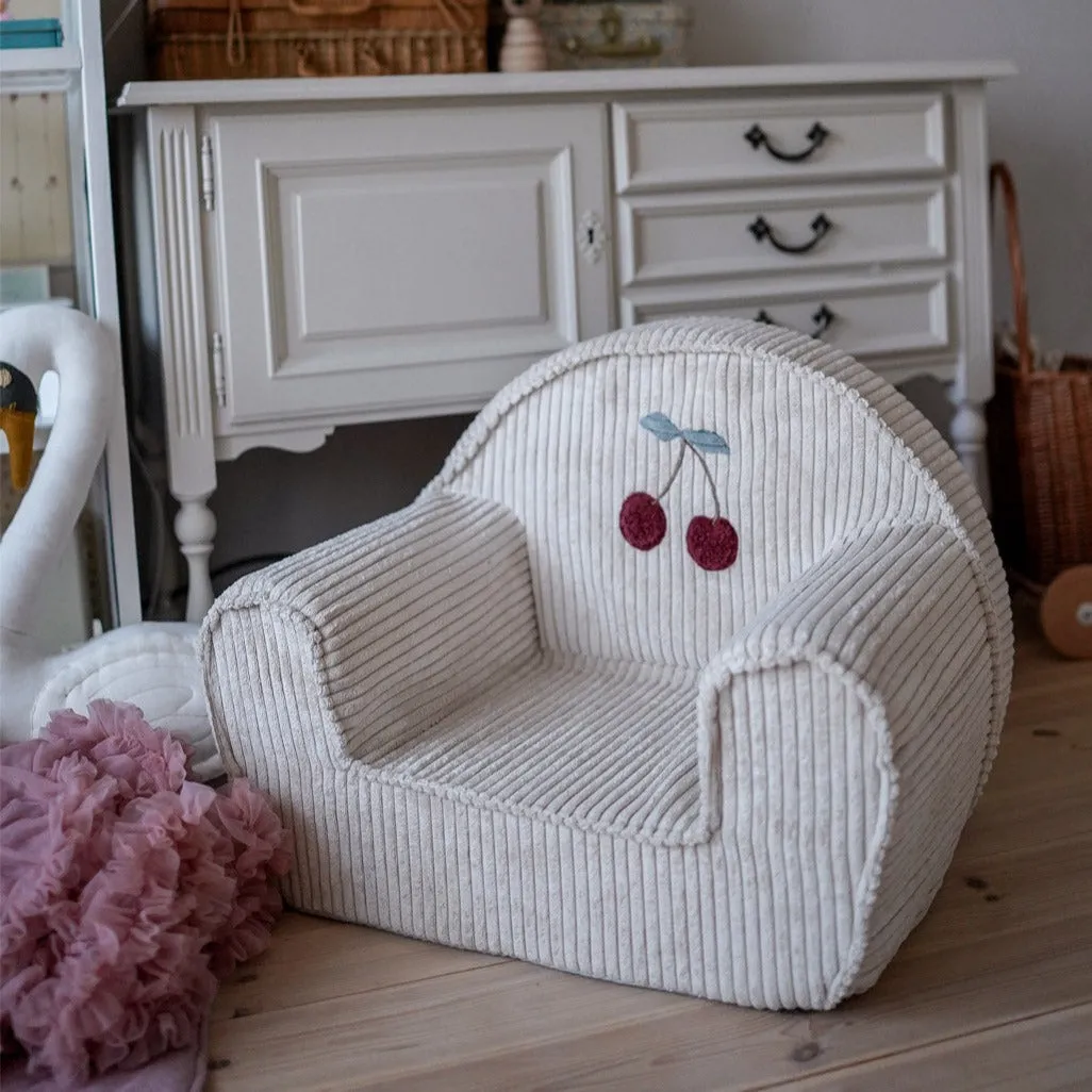 Children's Corduroy Armchair - Cherry