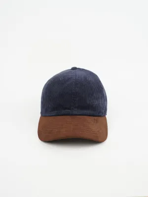 Corduroy Cap / Navy x Brown