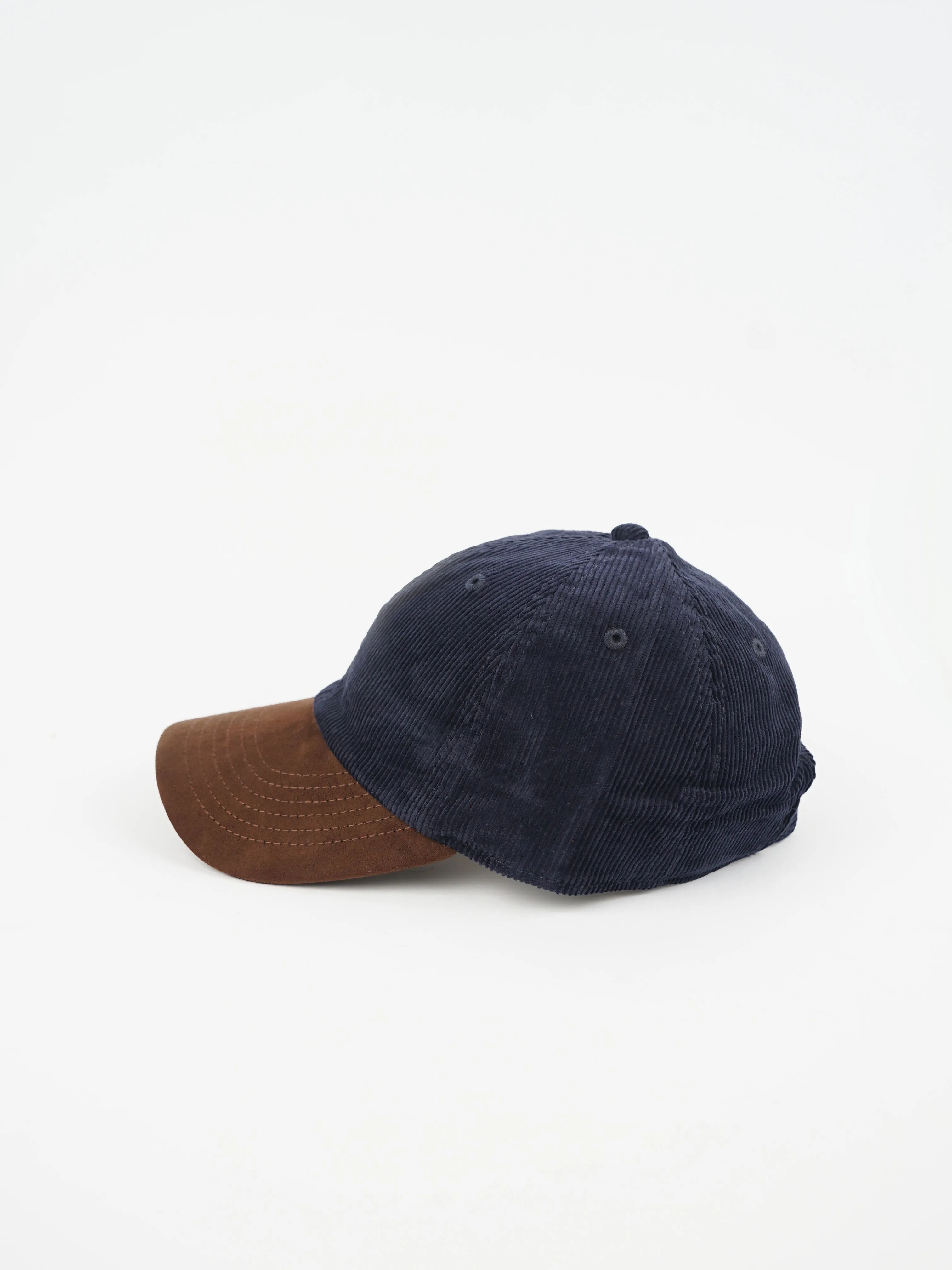 Corduroy Cap / Navy x Brown