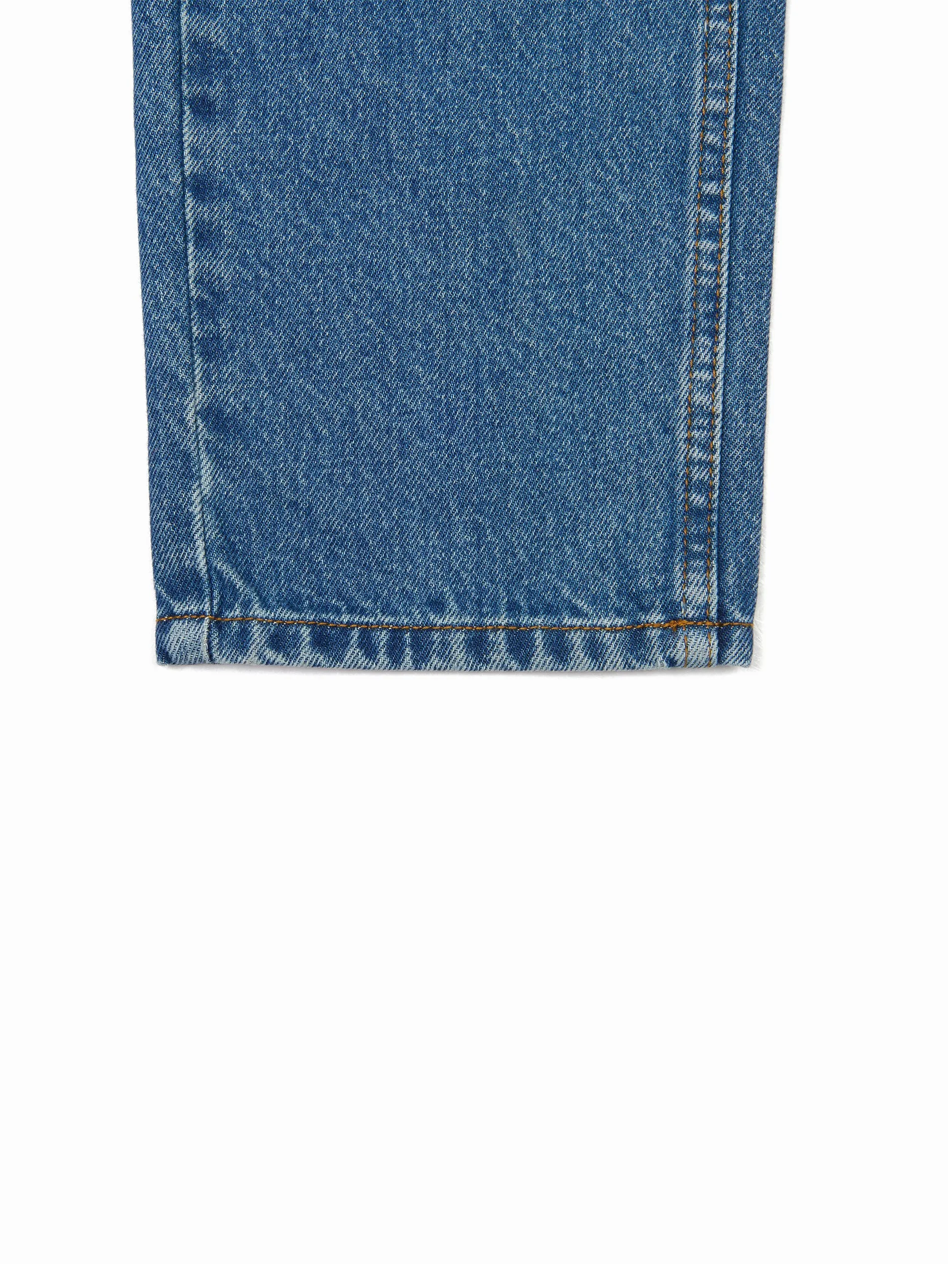 Cotton Straight Ankle Jeans