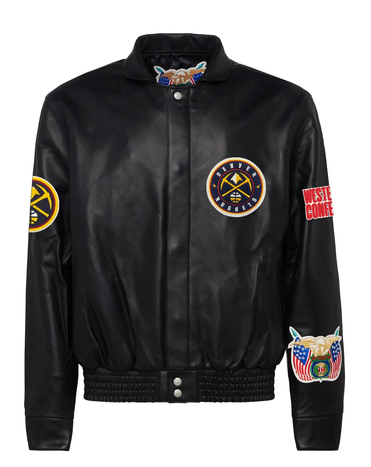 DENVER NUGGETS FULL LEATHER JACKET Black