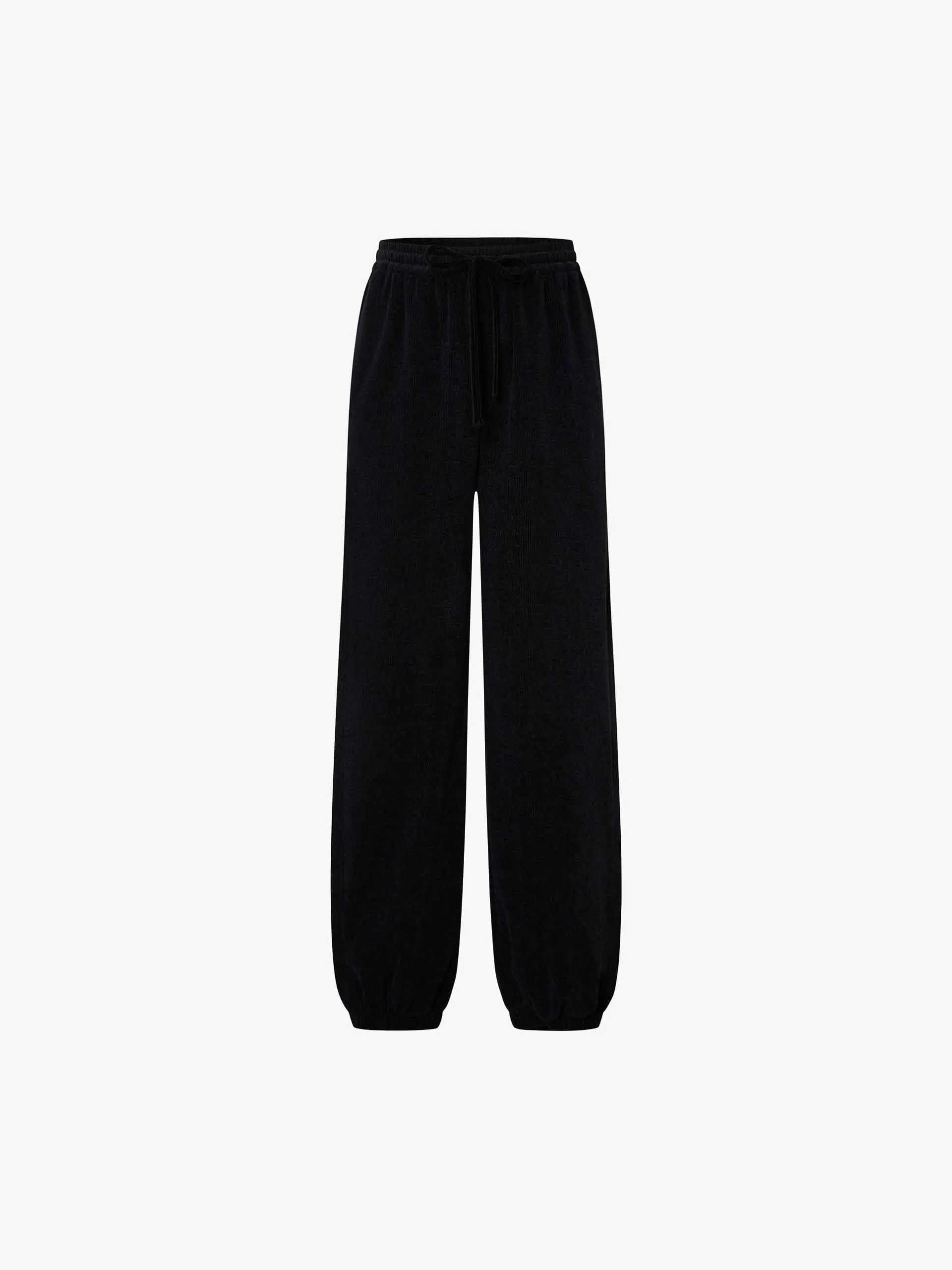 Elastic Waist Corduroy Pants