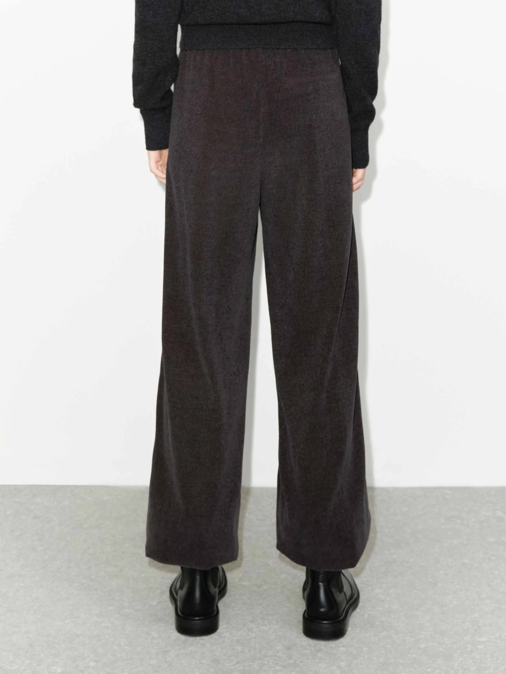 Elastic Waist Corduroy Pants