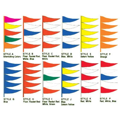 Fluorescent Antenna Pennants Streamers 32" Sleeve