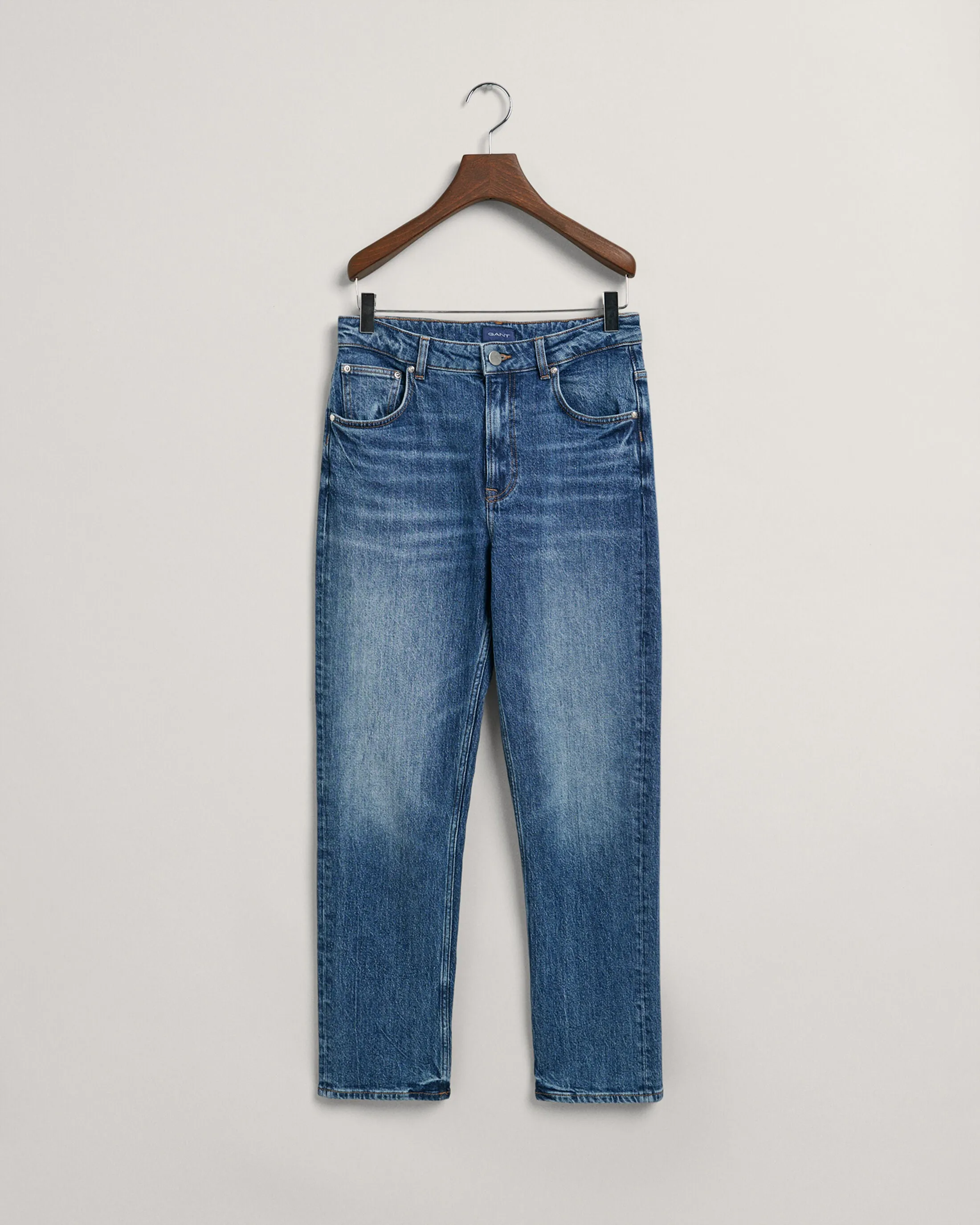 GANT High-Waisted Straight Cropped Jeans 0181