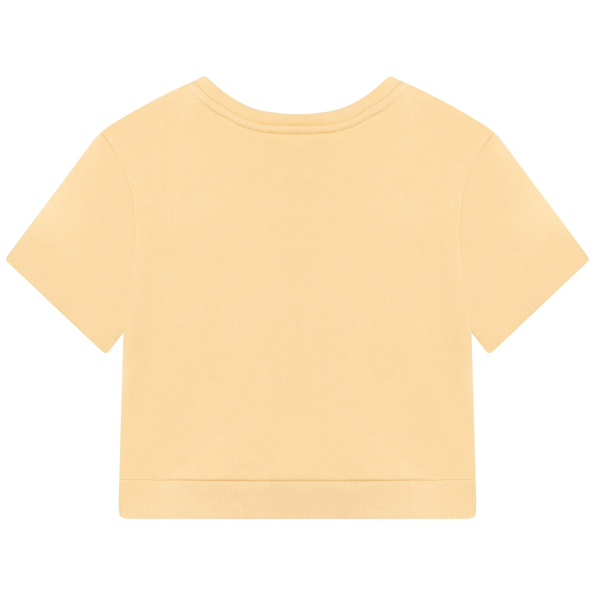 Girls Yellow Short Sleeved Sweatshirt