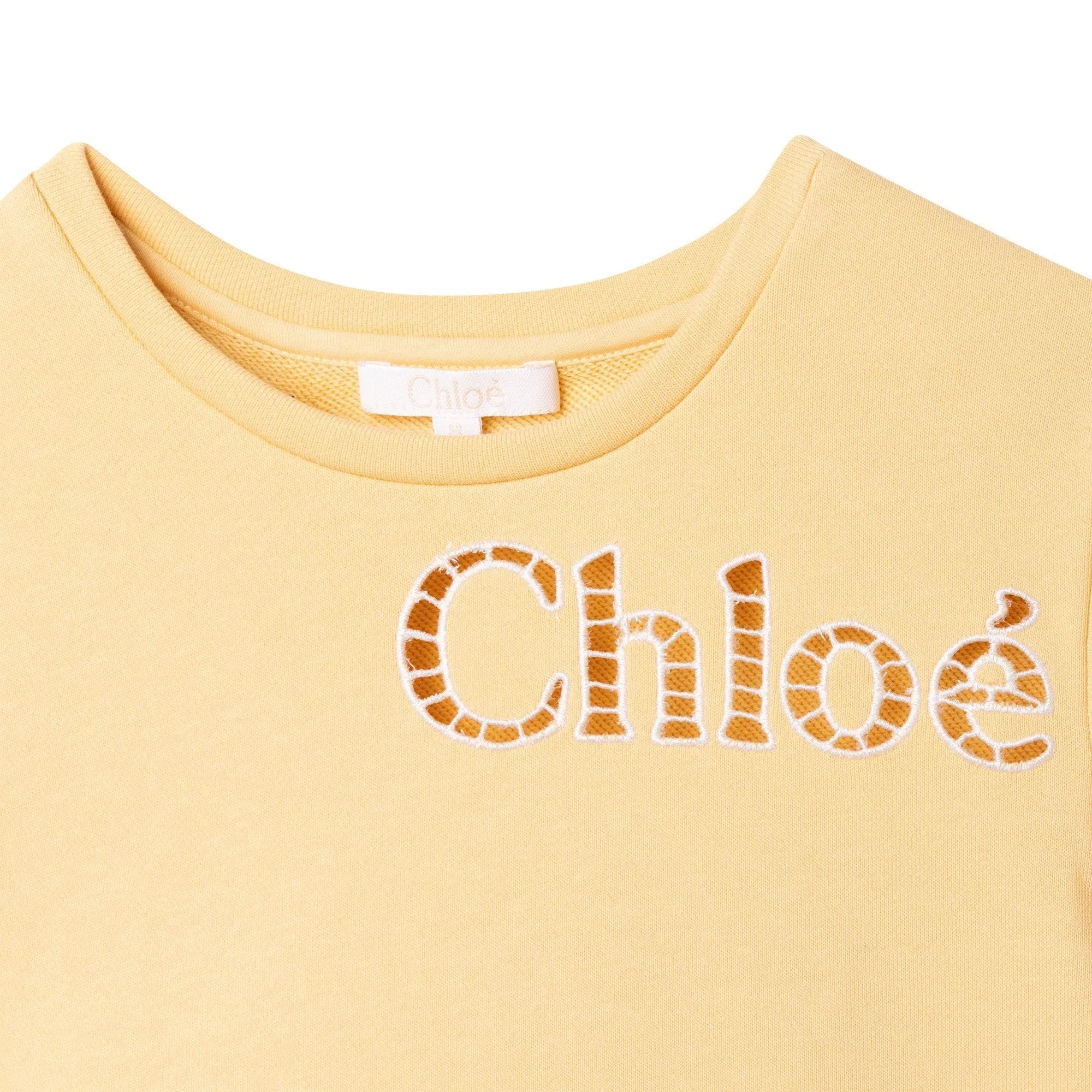 Girls Yellow Short Sleeved Sweatshirt