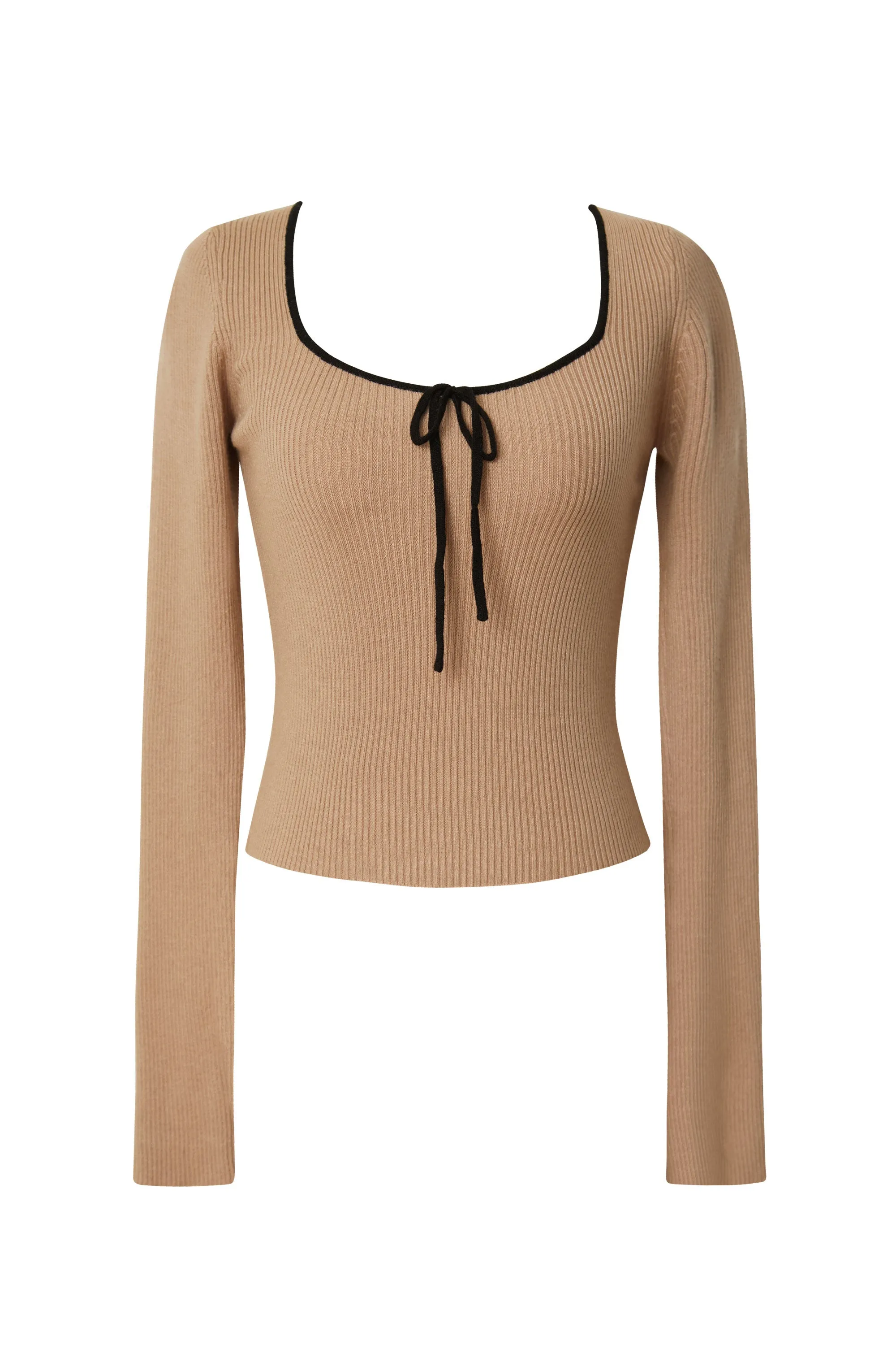 Giselle Khaki Bow Tie Top