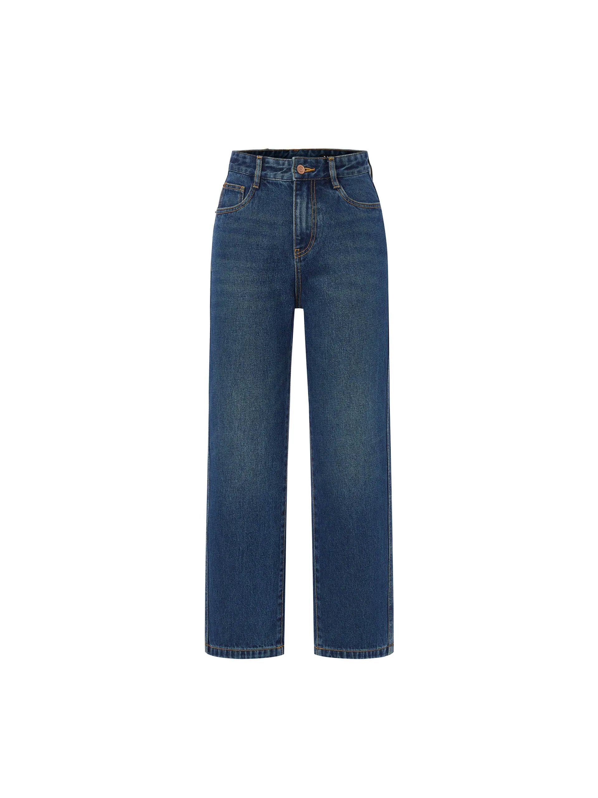 High Waist Ankle Jeans with Straight