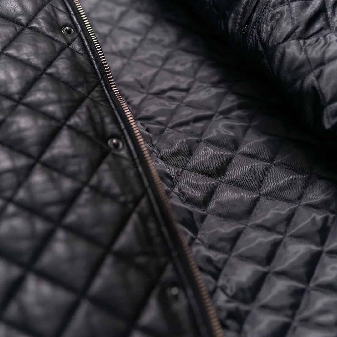 Highlands Quilted Leather Jacket | Black