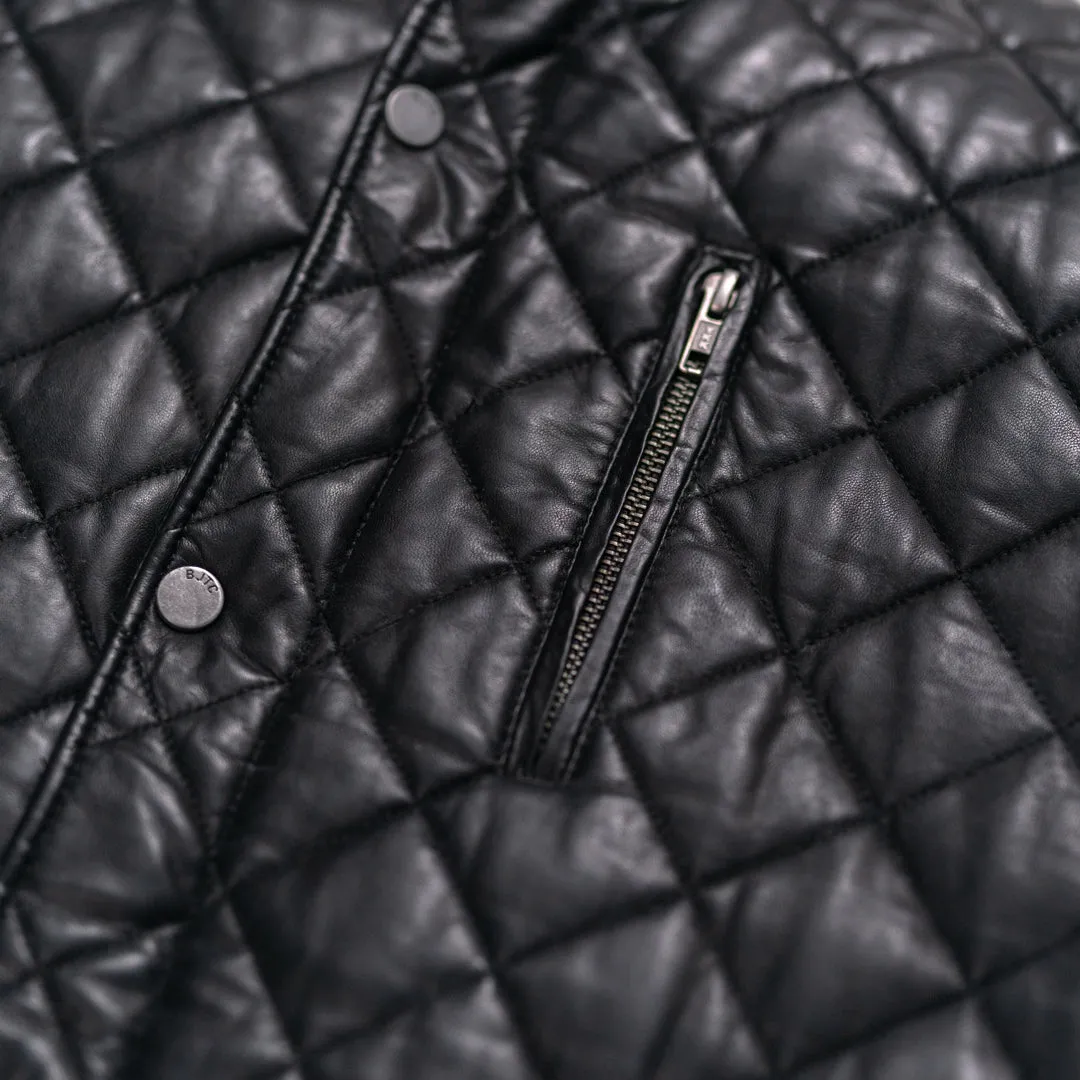 Highlands Quilted Leather Jacket | Black