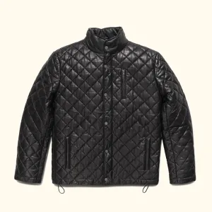 Highlands Quilted Leather Jacket | Black