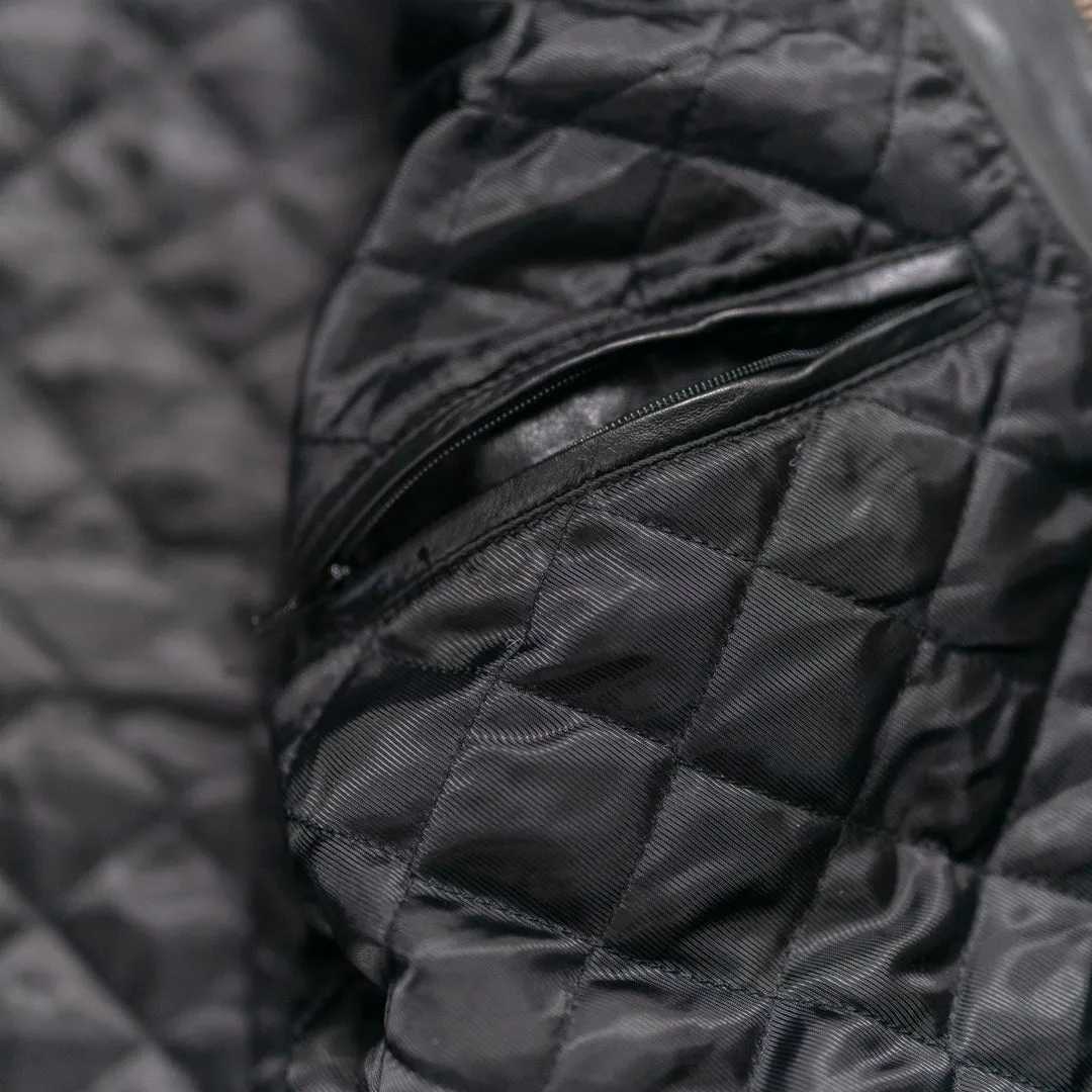 Highlands Quilted Leather Jacket | Black