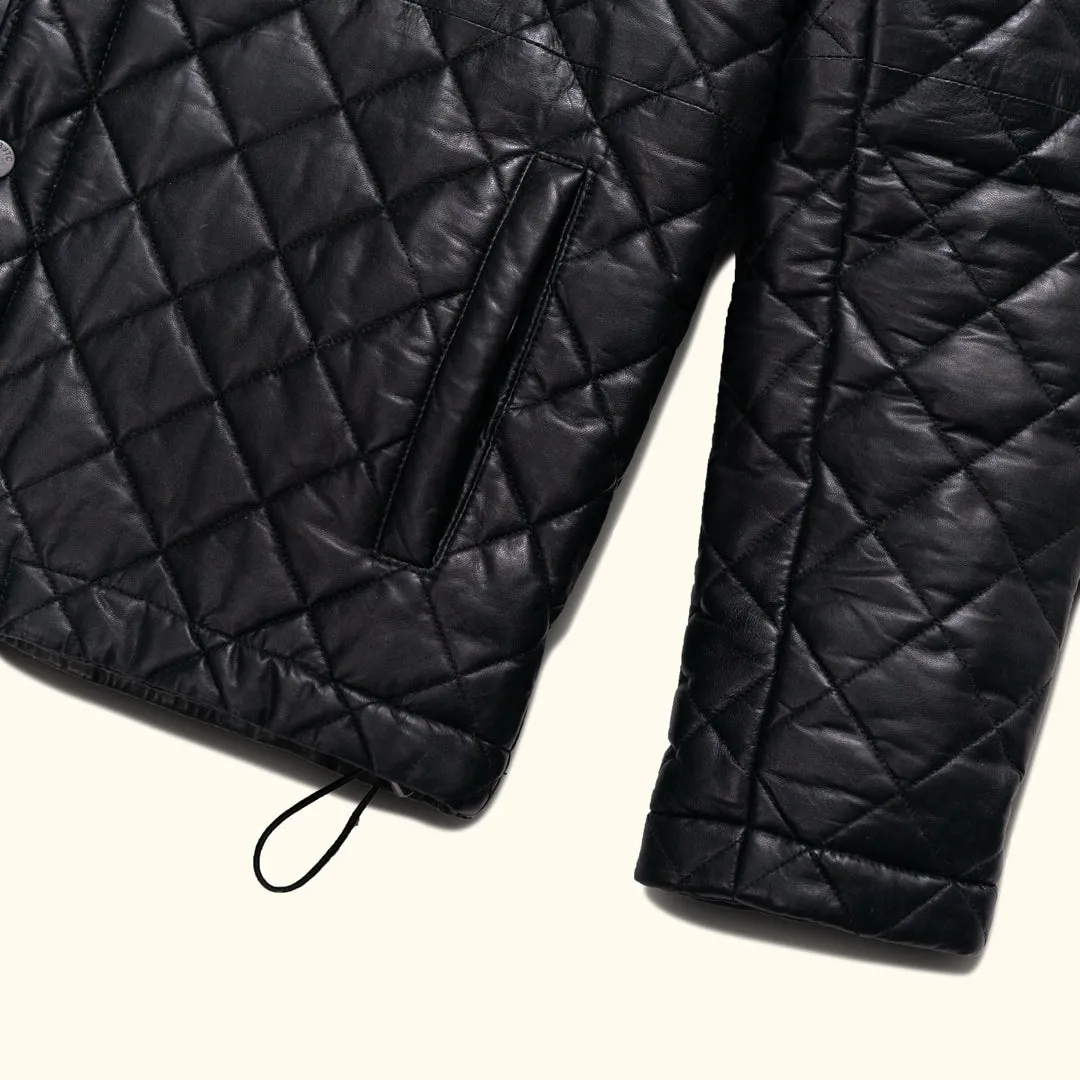 Highlands Quilted Leather Jacket | Black