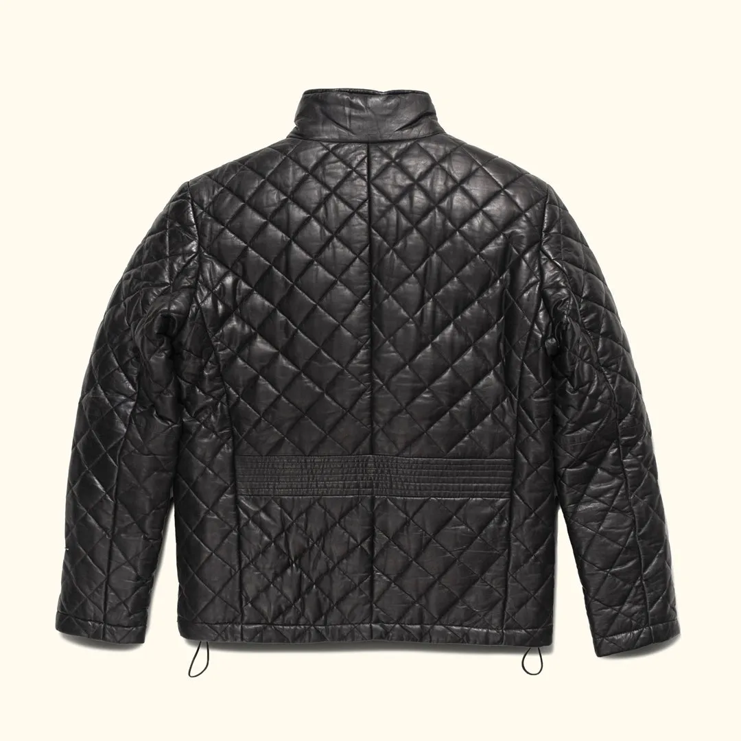 Highlands Quilted Leather Jacket | Black