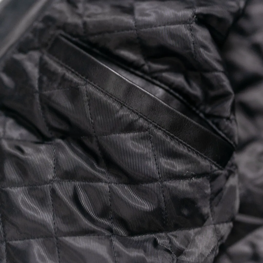 Highlands Quilted Leather Jacket | Black