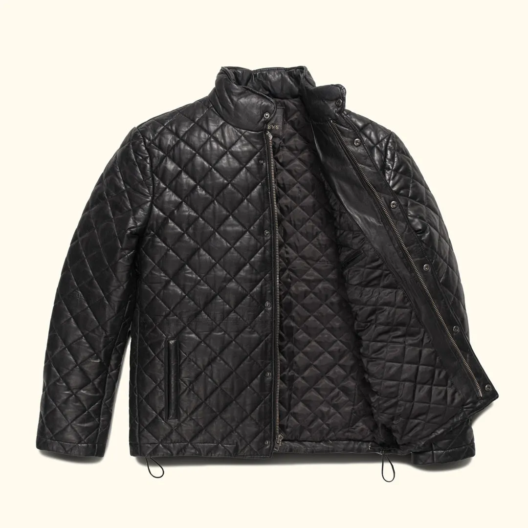 Highlands Quilted Leather Jacket | Black