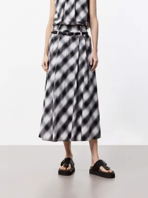 Include Belt Plaid Skirt