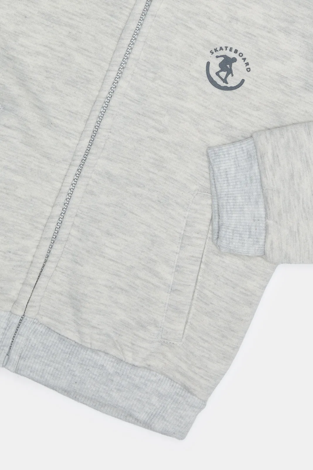 Infant Boys Grey Hooded Sweatshirts