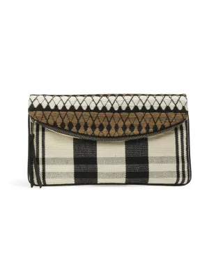 Khaki Black Marabella Clutch