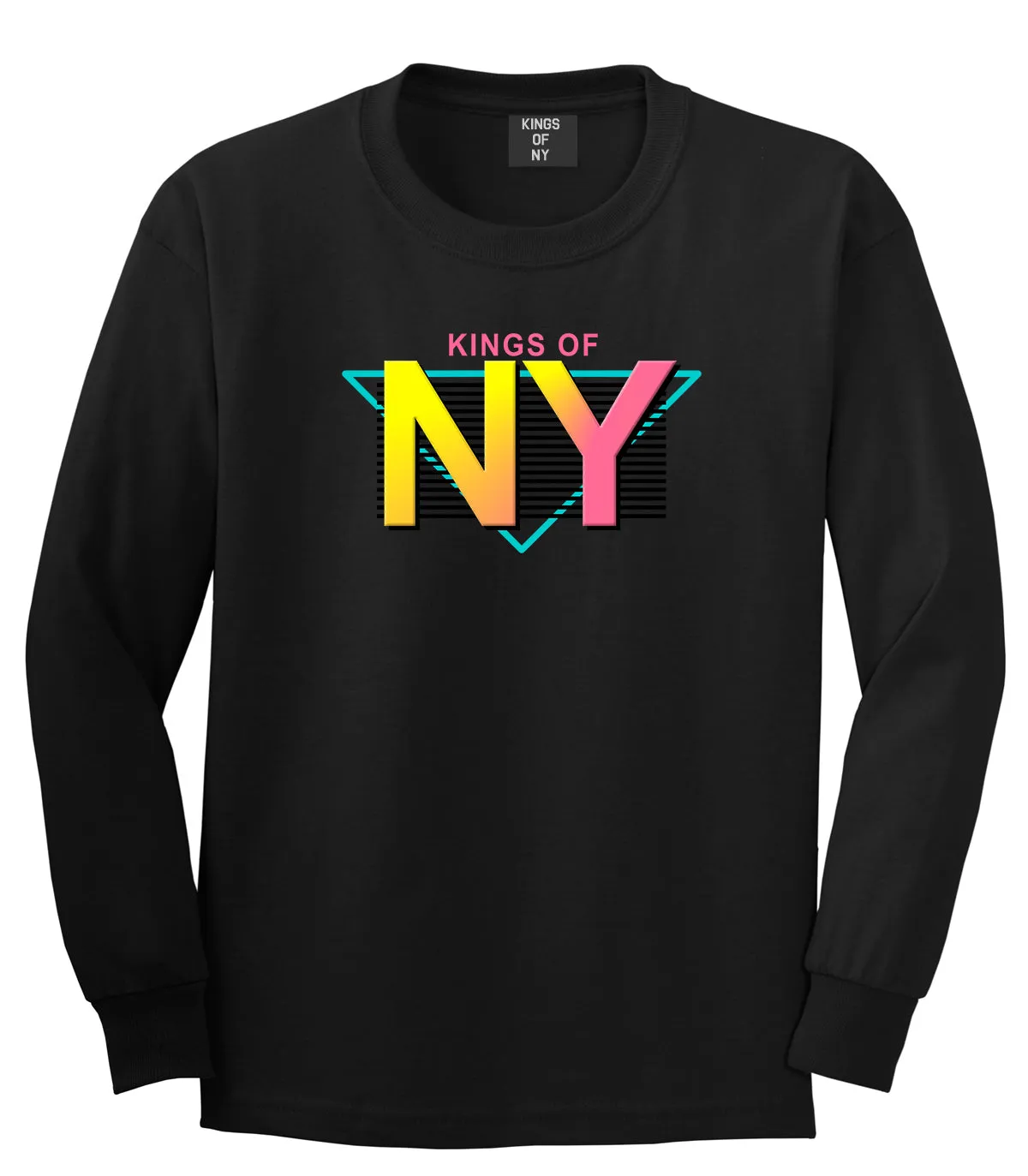 Kings Of NY 80s Retro Mens Long Sleeve T-Shirt