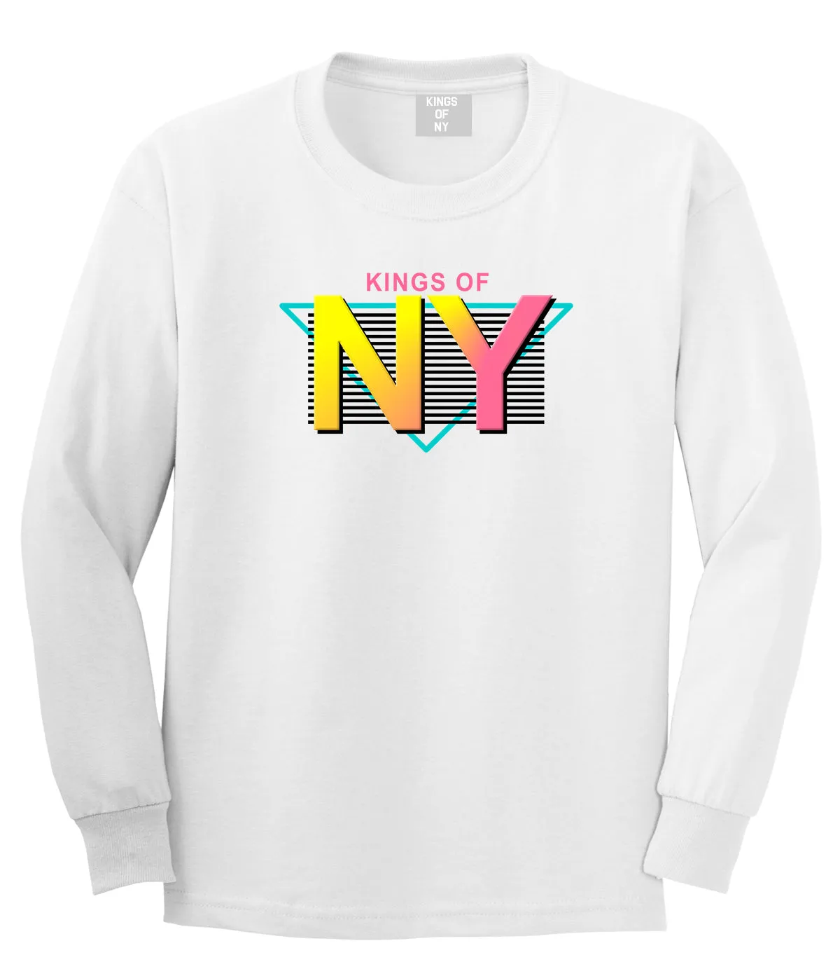 Kings Of NY 80s Retro Mens Long Sleeve T-Shirt