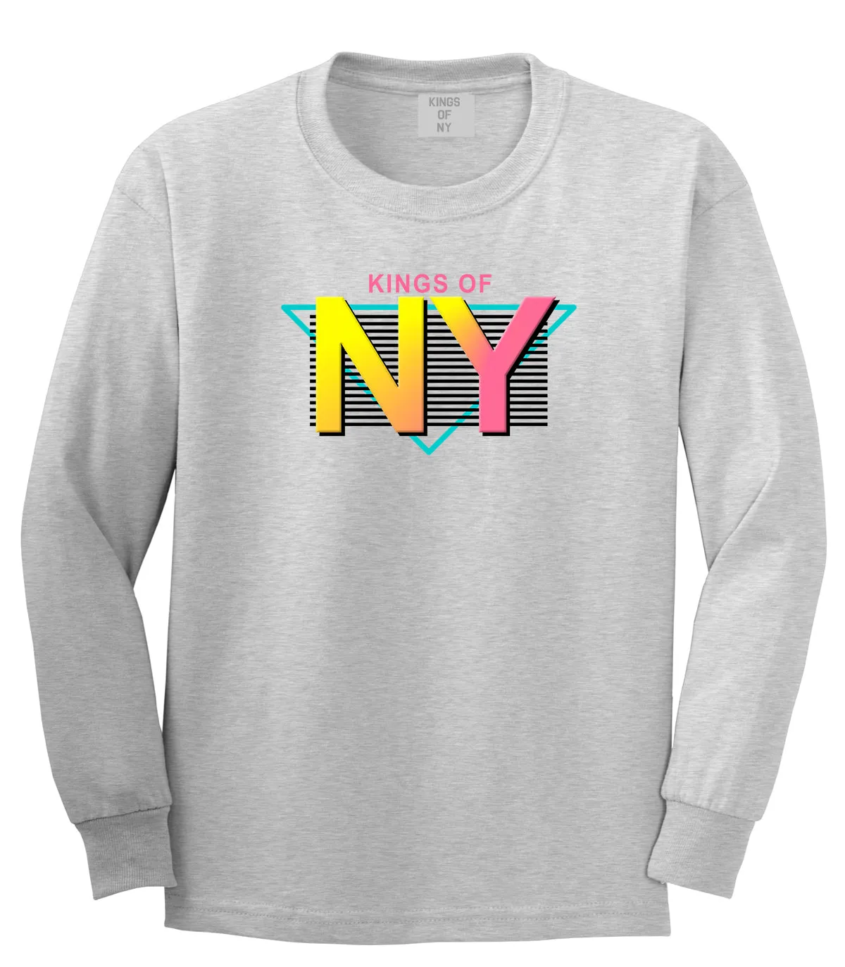 Kings Of NY 80s Retro Mens Long Sleeve T-Shirt