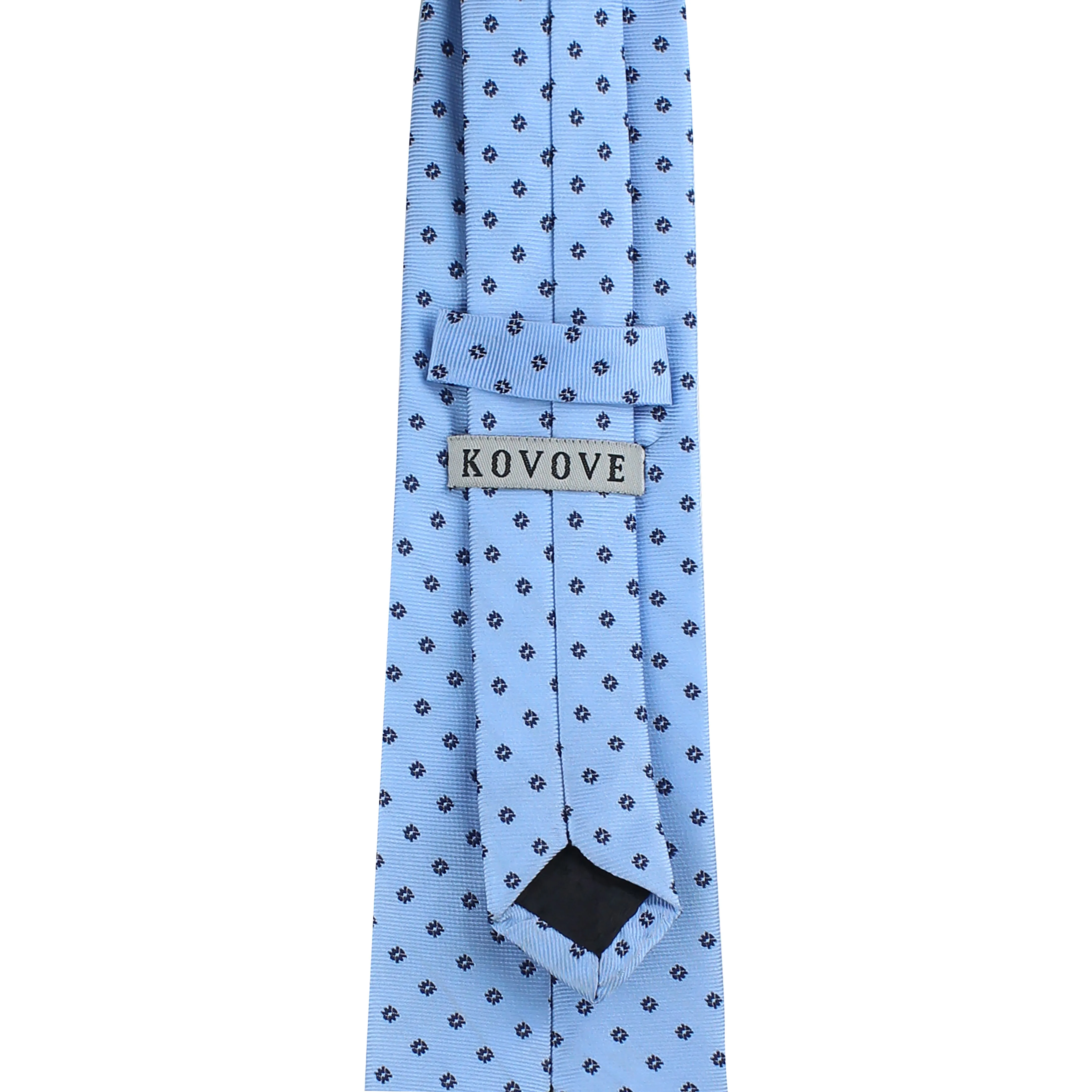 Kovove Classy Cyan Polka Dot Neck Tie For Men