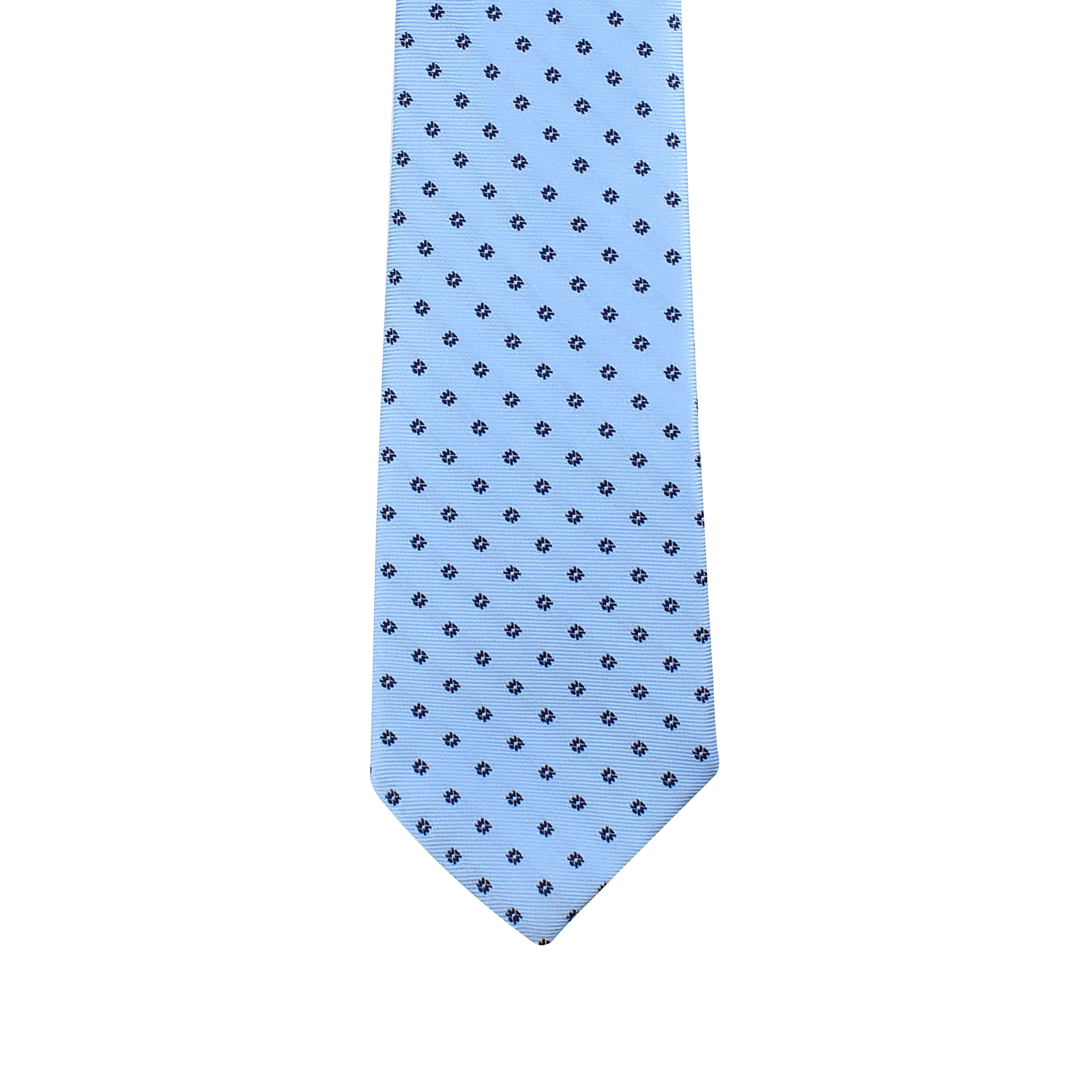 Kovove Classy Cyan Polka Dot Neck Tie For Men