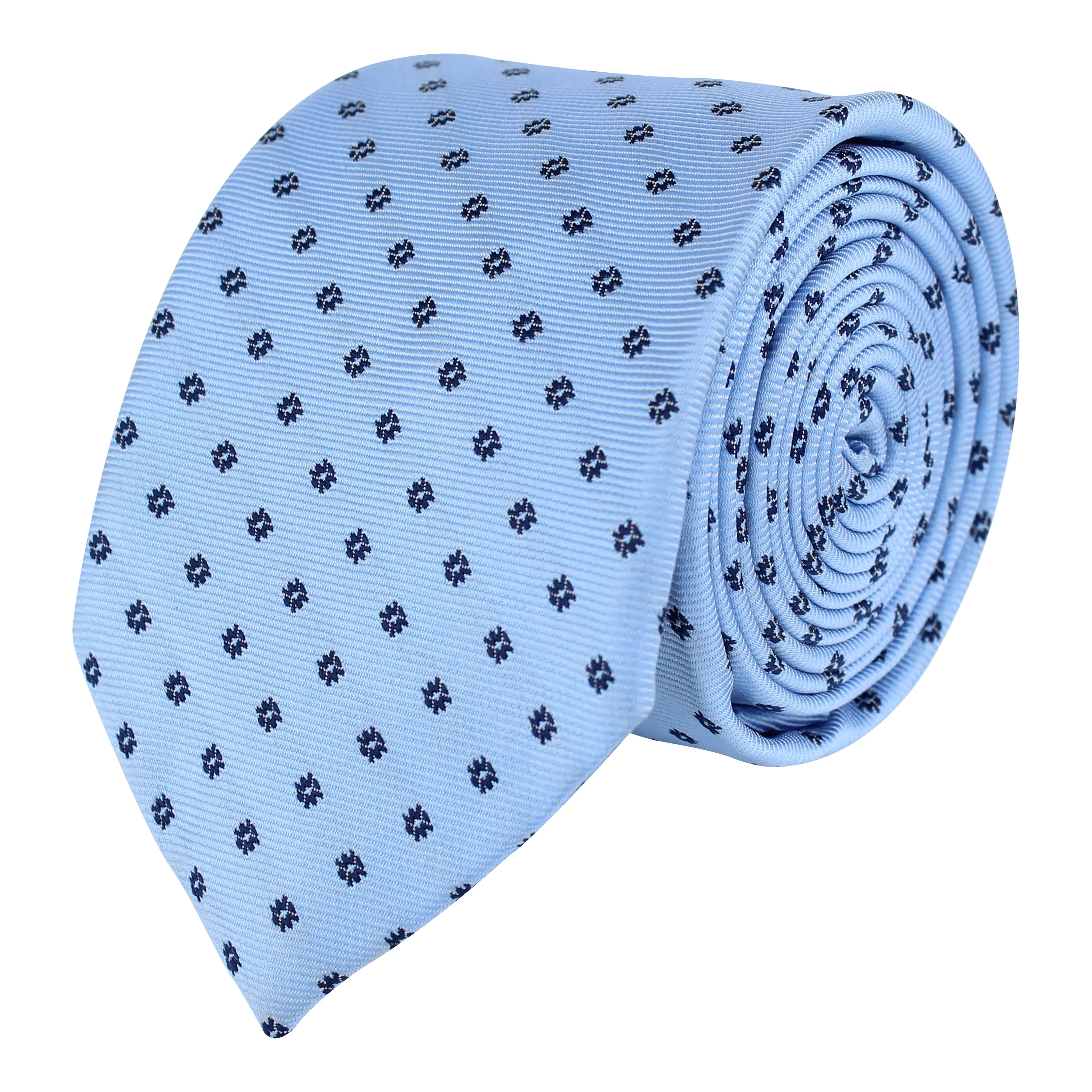 Kovove Classy Cyan Polka Dot Neck Tie For Men