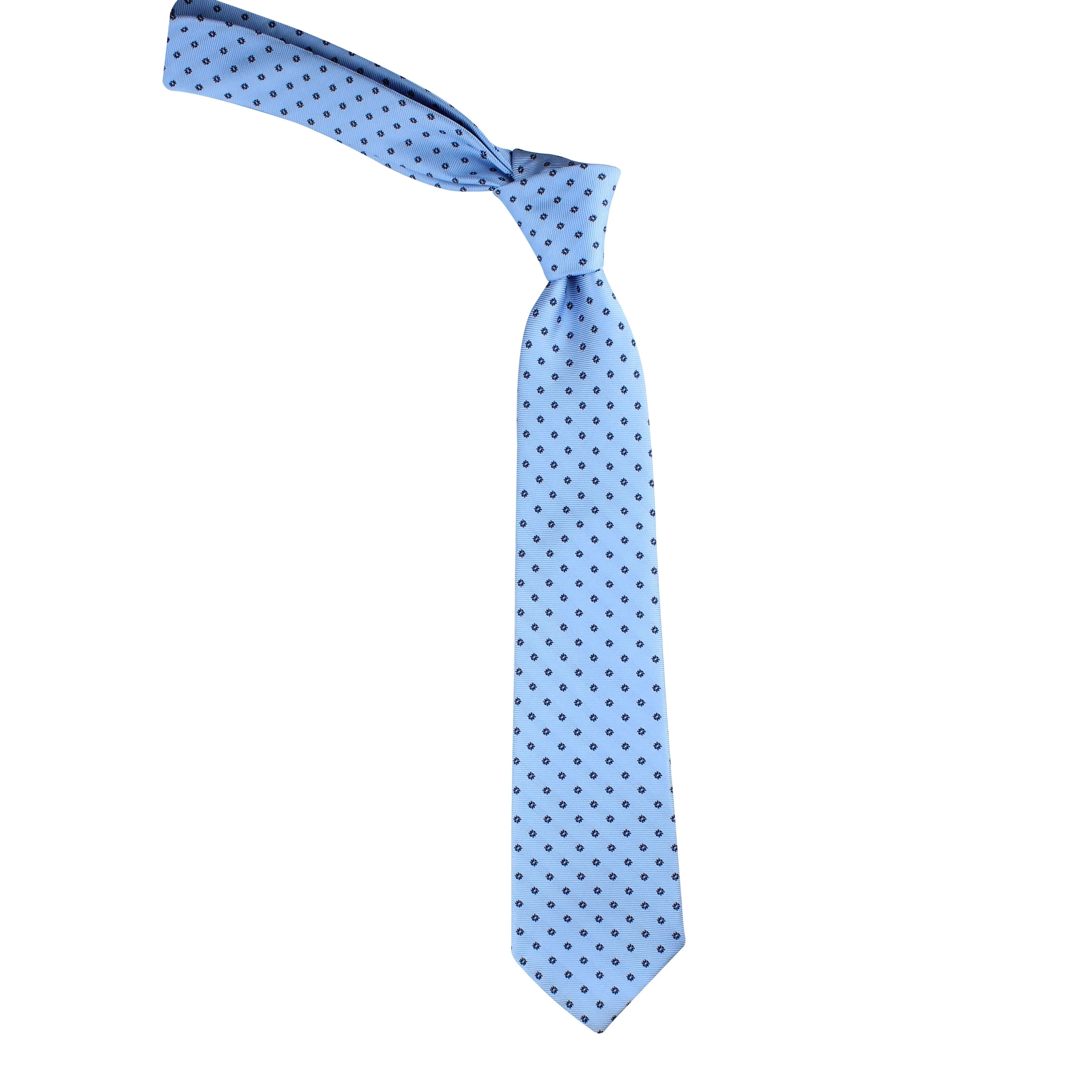 Kovove Classy Cyan Polka Dot Neck Tie For Men