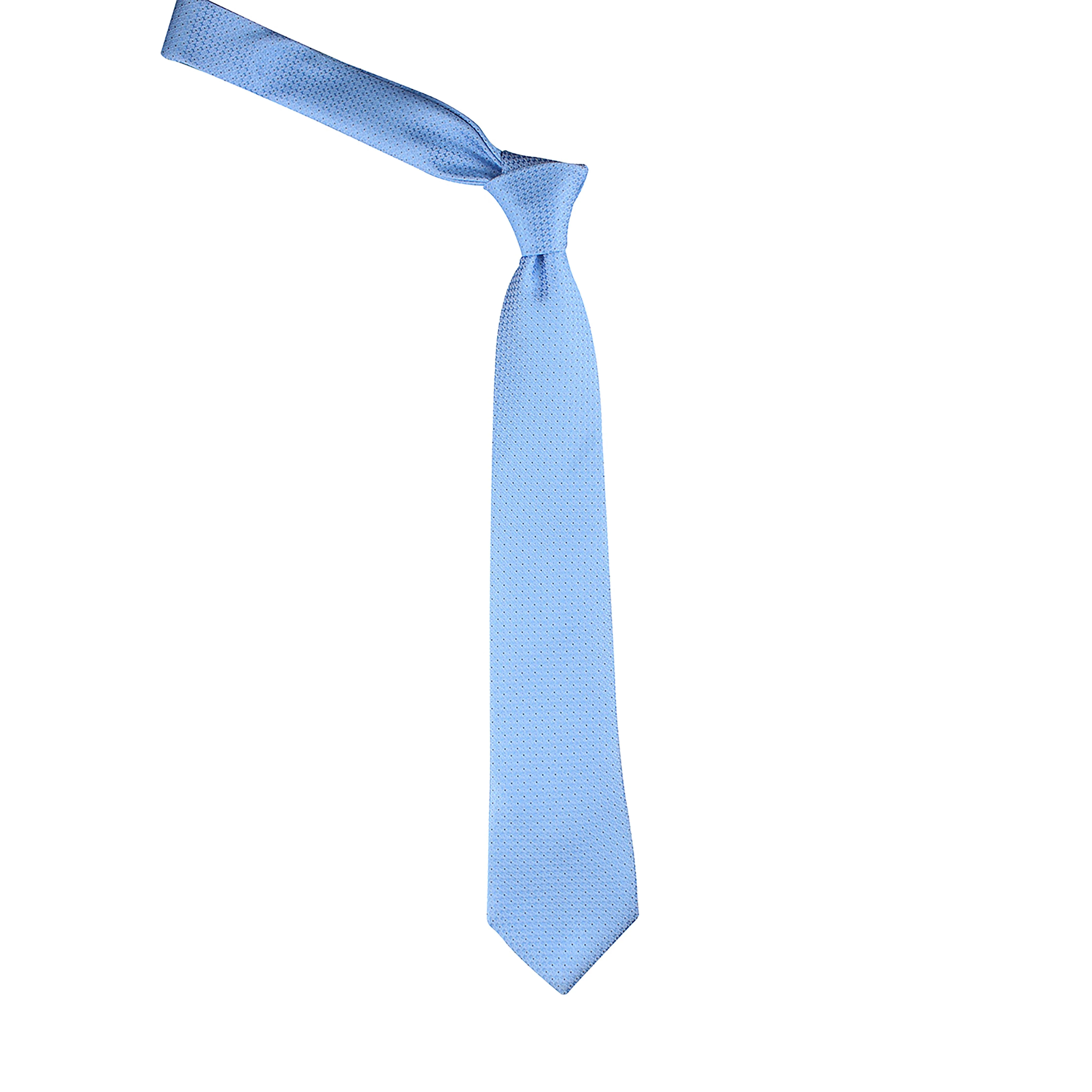 Kovove Glorious Cyan Polka Dot Necktie and Pocket Square Gift Box