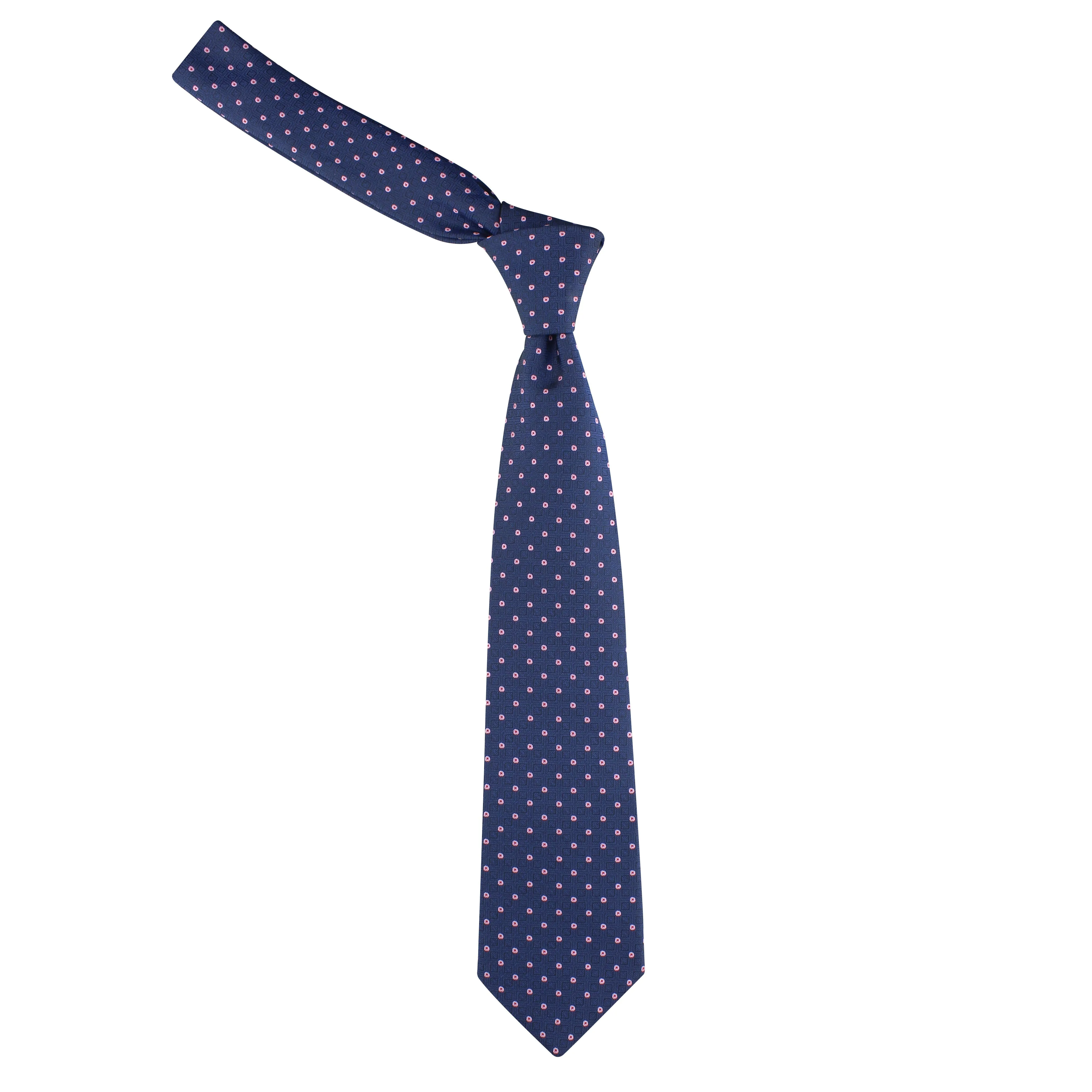 Kovove The Polka Abstract Fusion Blue Necktie For Men