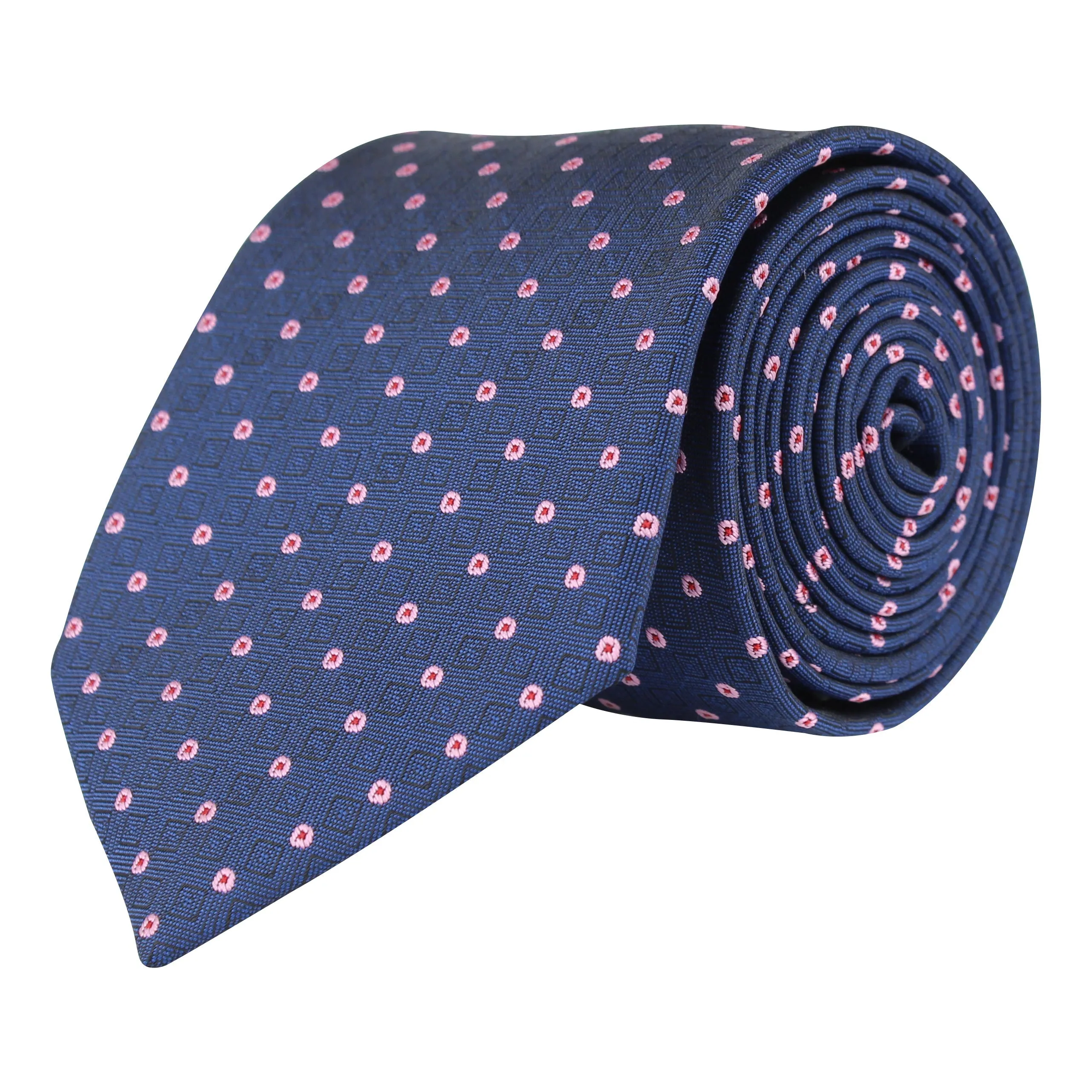 Kovove The Polka Abstract Fusion Blue Necktie For Men