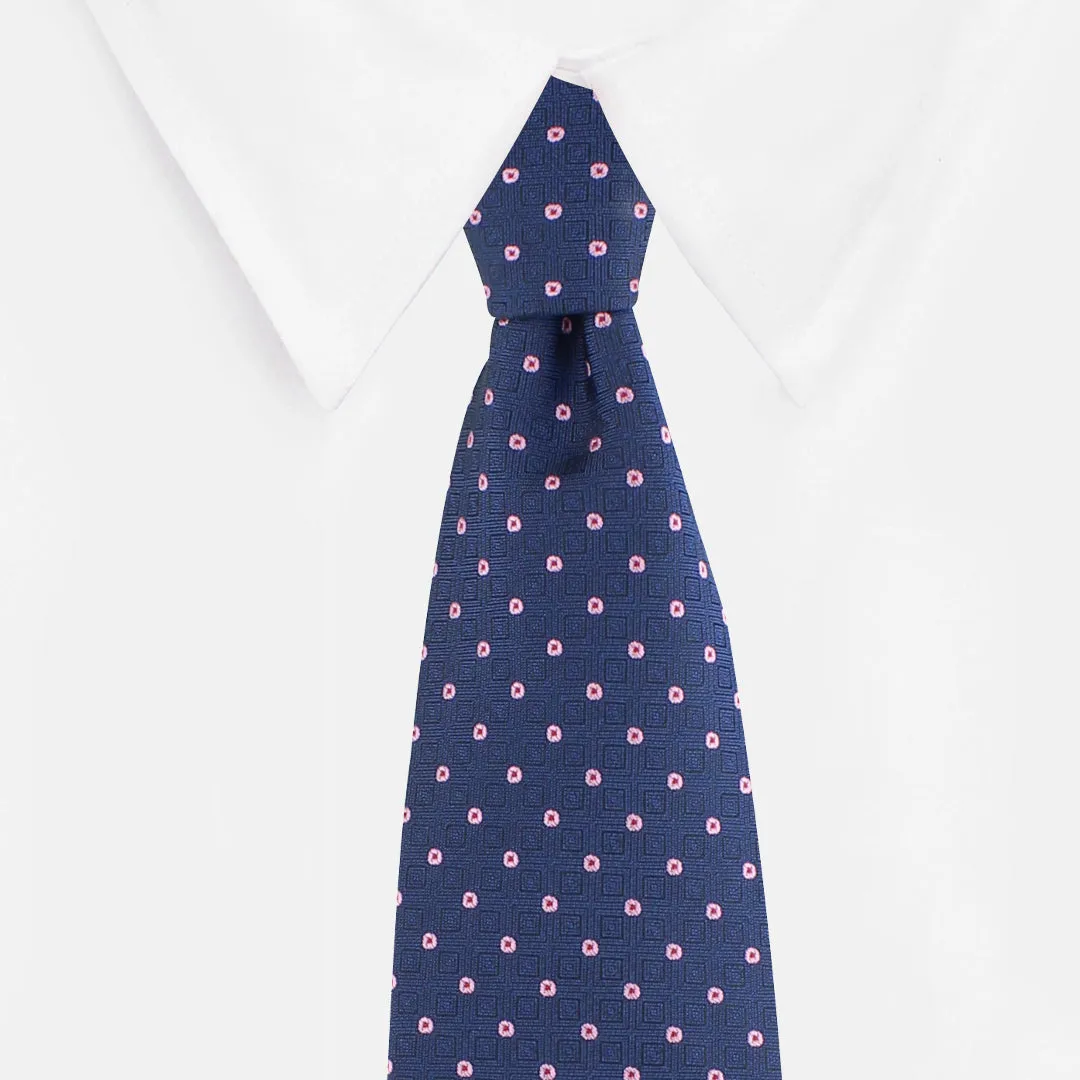 Kovove The Polka Abstract Fusion Blue Necktie For Men