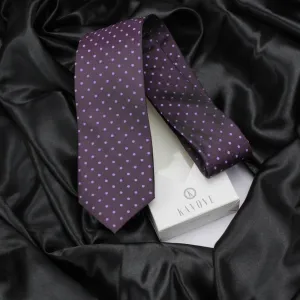 Kovove The Polka Abstract Fusion Purple Necktie For Men