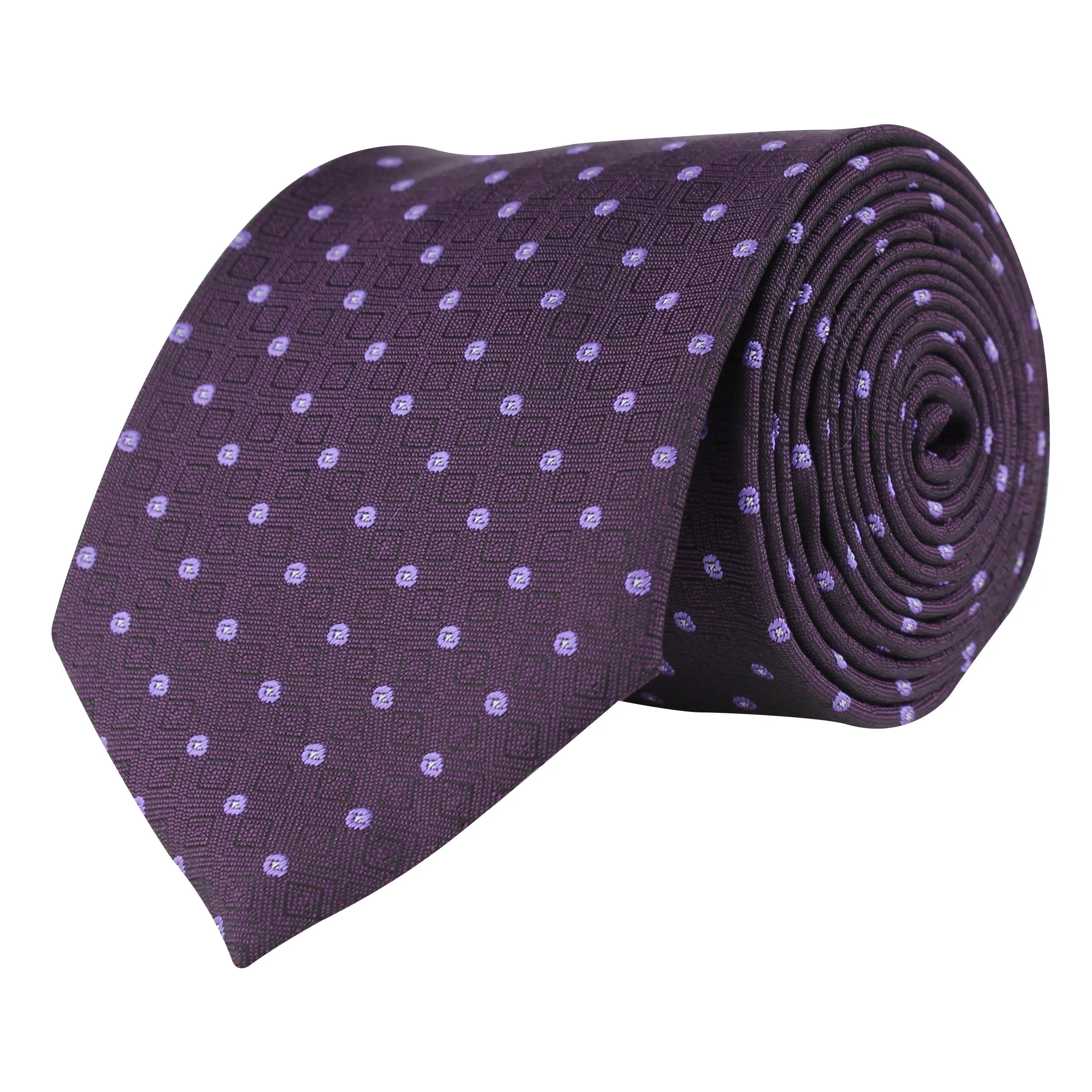 Kovove The Polka Abstract Fusion Purple Necktie For Men