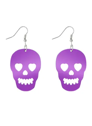 Large Skull Charm Earrings