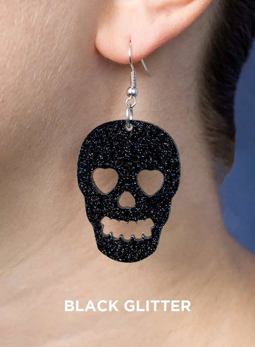 Large Skull Charm Earrings